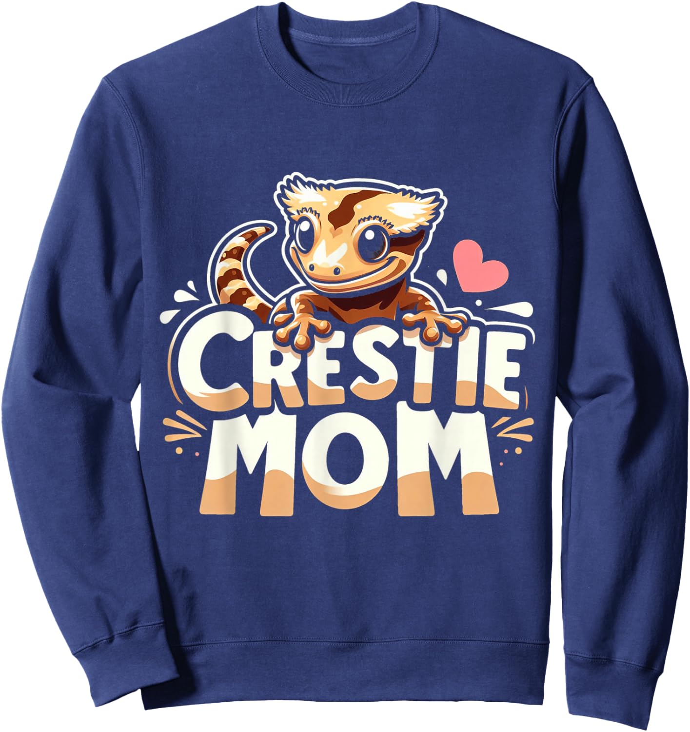Crested Gecko Crestie Mom - Ultimate Reptile Lover Sweatshirt - Sweatshirt | Navy