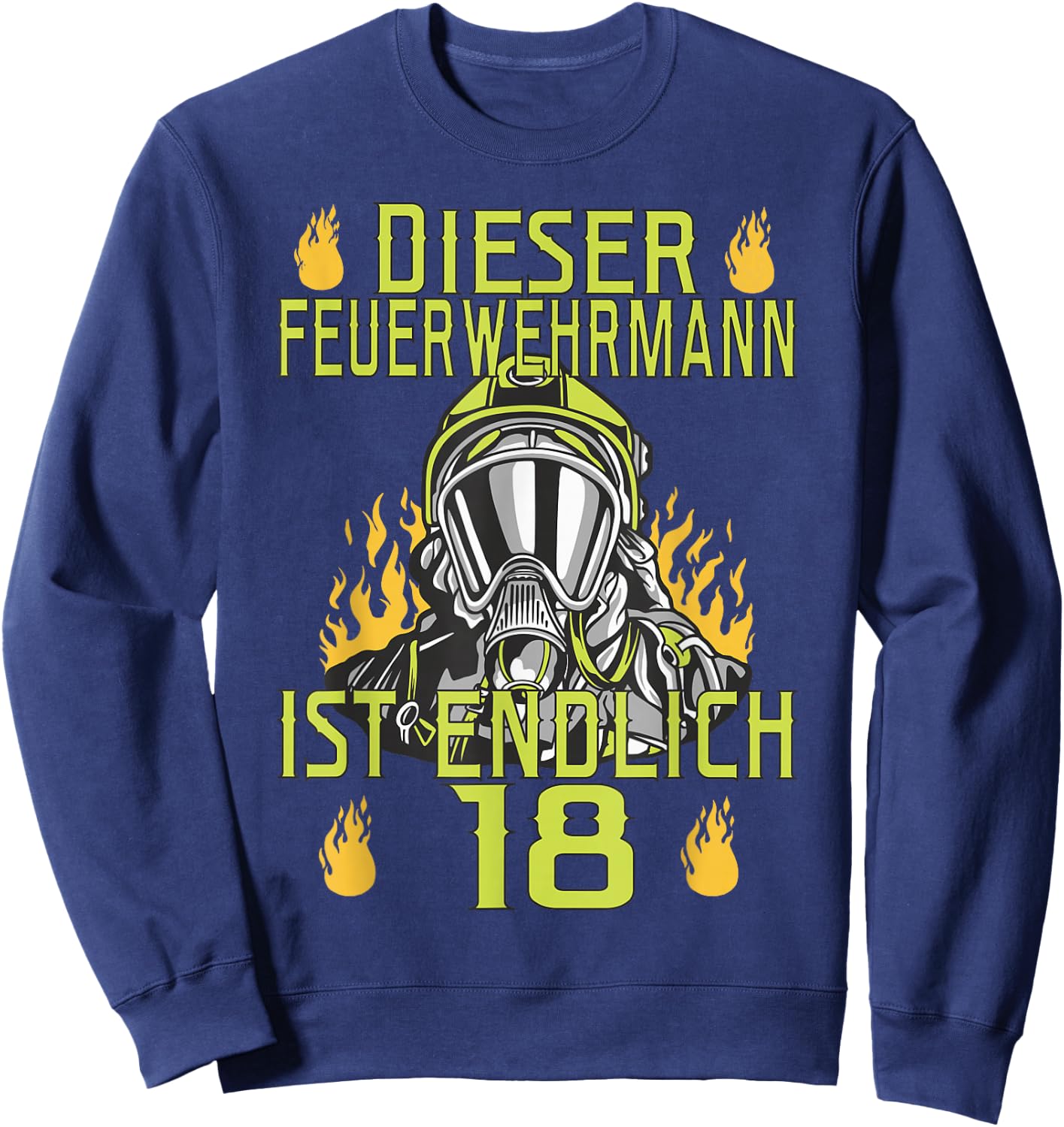Dieser Feuerwehrmann ist endlich 18 - Freiwillige Feuerwehr Sweatshirt - Sweatshirt | Navy