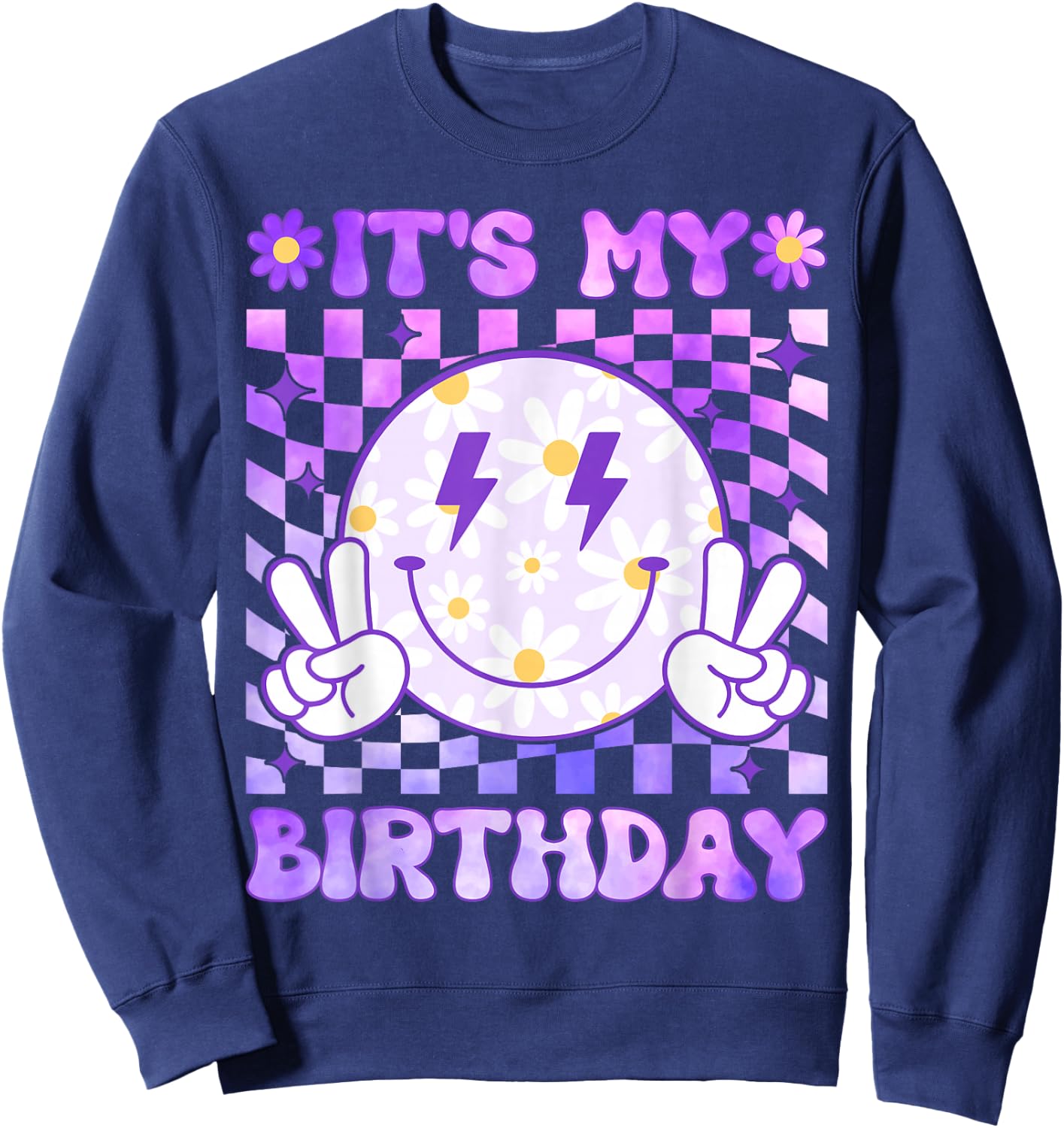 It's My Birthday Women Teens Girls Kid Birthday Party Sweatshirt - Sweatshirt | Navy