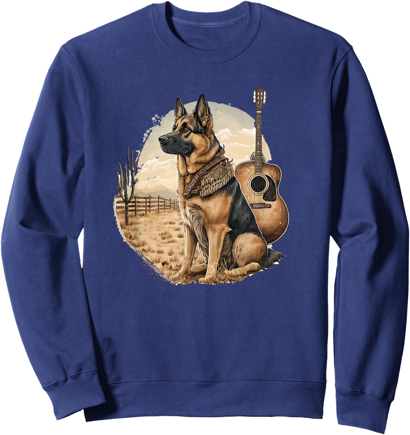 Funny German shepherd Dog Country Music American Rodeo Sweatshirt - Sweatshirt | Navy