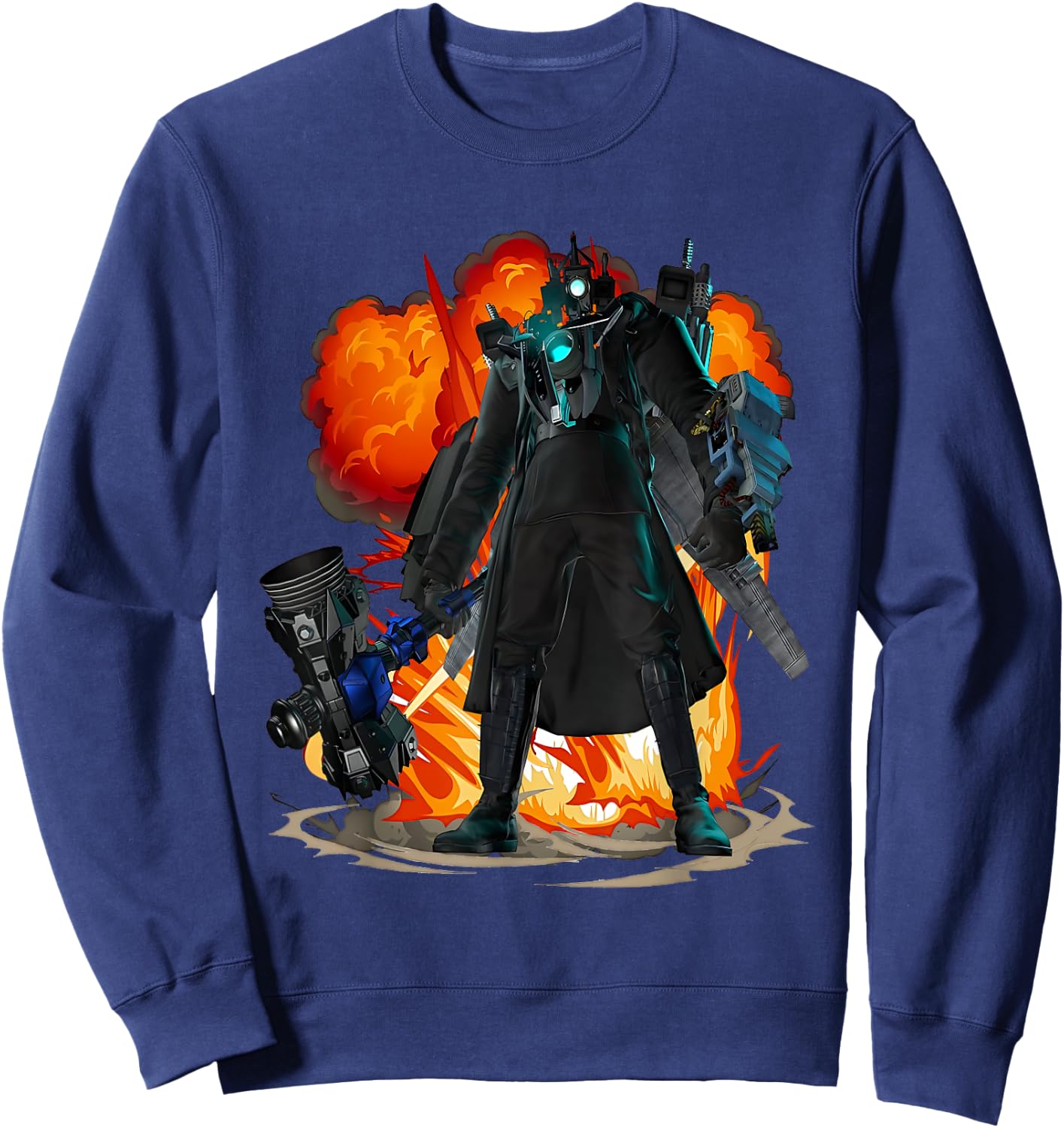 Birthday Boy Gifts for Kids, Adults Skibidi toilet Sweatshirt - Sweatshirt | Navy