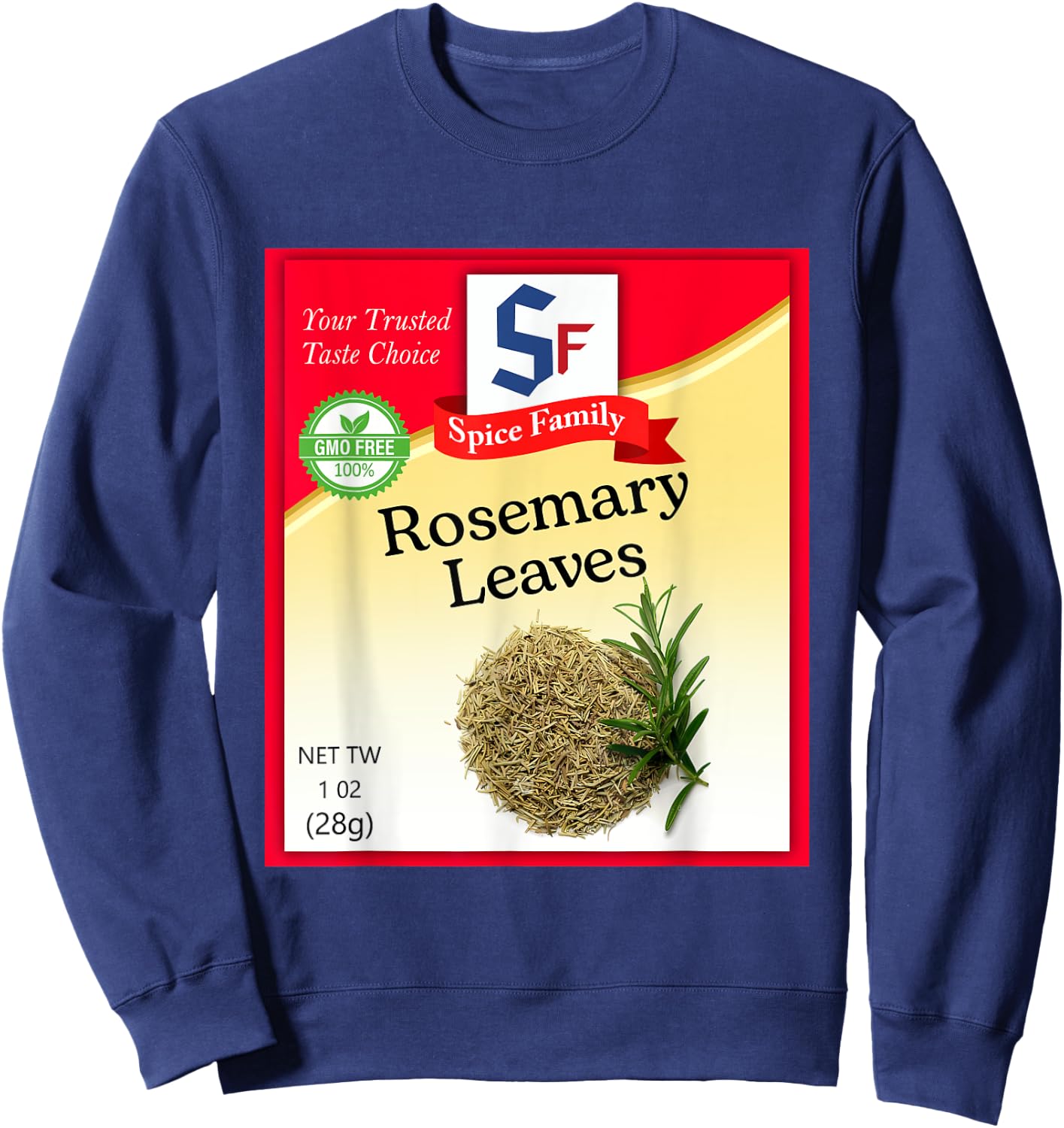 Rosemary Leaves Condiment Holiday Spice Group Costumes Sweatshirt - Sweatshirt | Navy