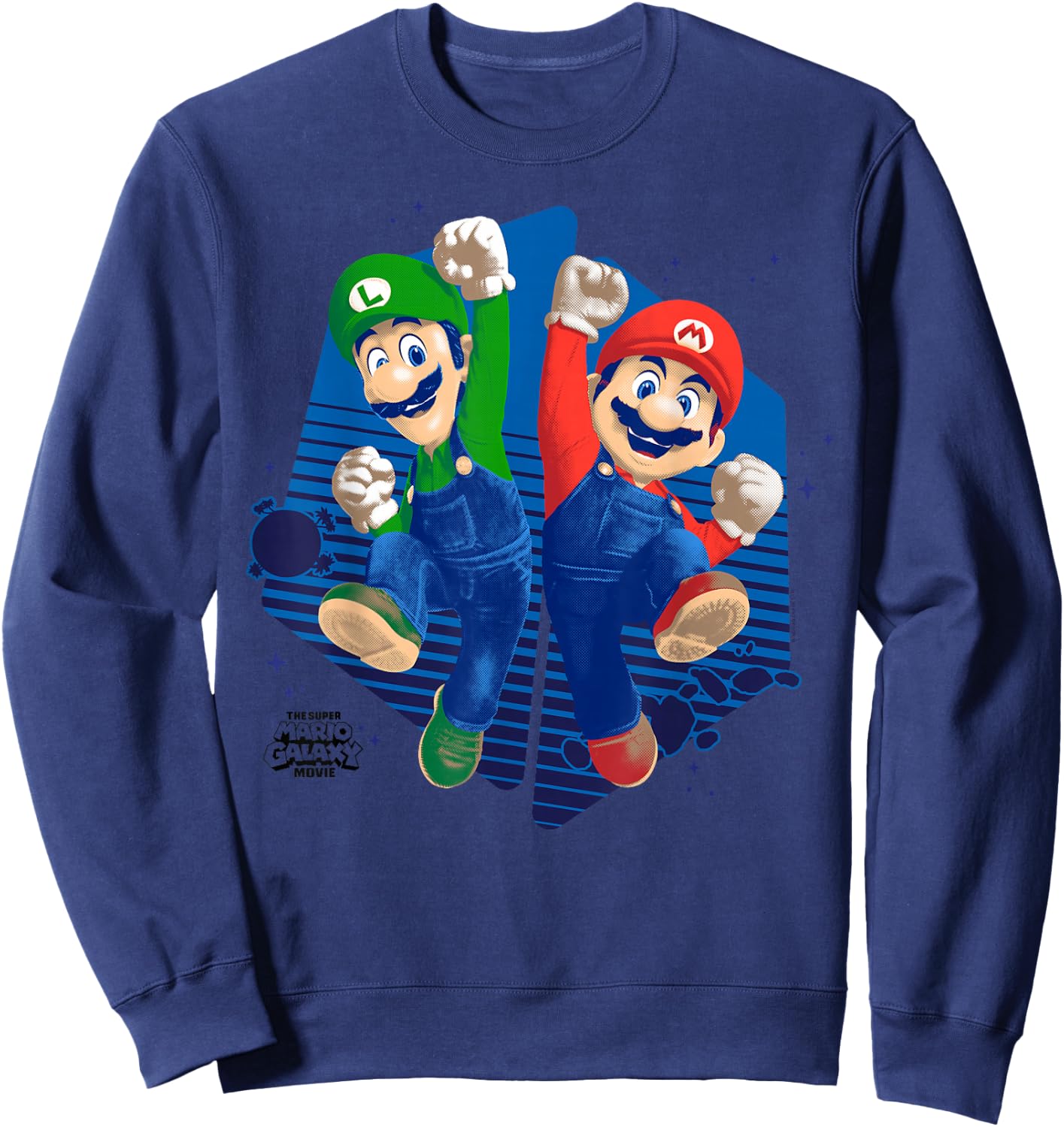 The Super Mario Galaxy Movie Mario & Luigi Galaxy Jump Sweatshirt - Sweatshirt | Navy