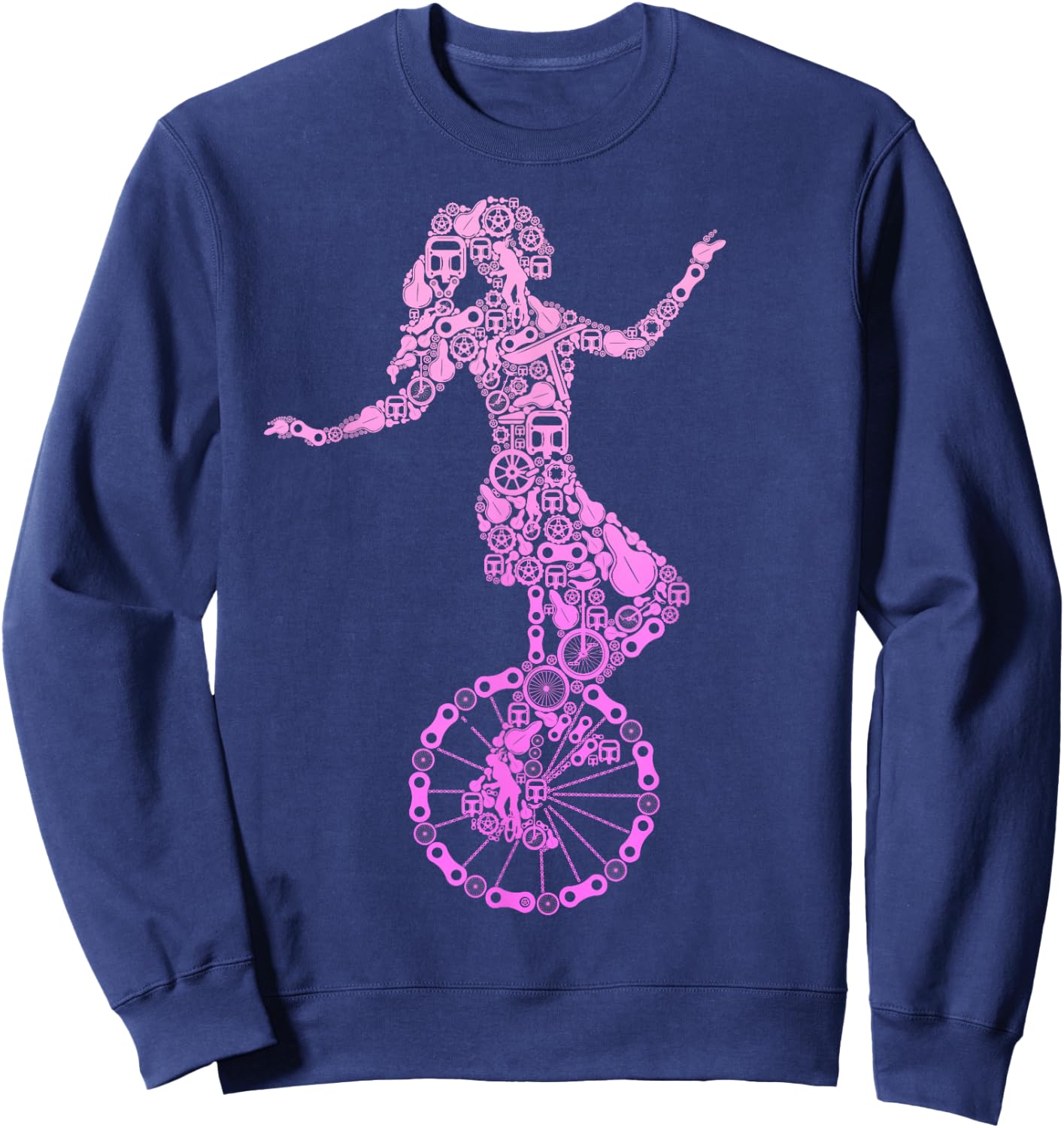 Einrad Mädchen Unicycle Einradfahrerin Kinder Sweatshirt - Sweatshirt | Navy