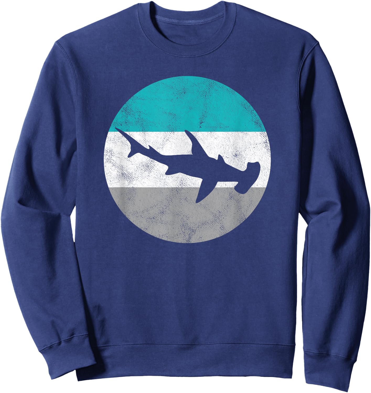 Hammerhead Shark Retro Gift Women Boys & Girls Sweatshirt - Sweatshirt | Navy