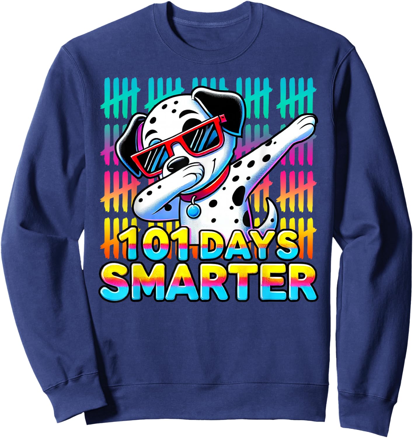 101 Days Smarter Dalmatiner Sweatshirt - Sweatshirt | Navy
