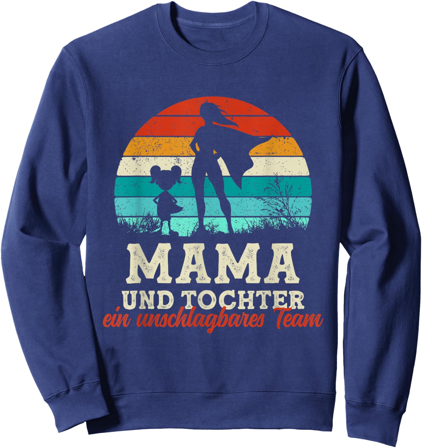 Team Mama Und Tochter Superheld Muttertag Stolze Super Mama Sweatshirt - Sweatshirt | Navy