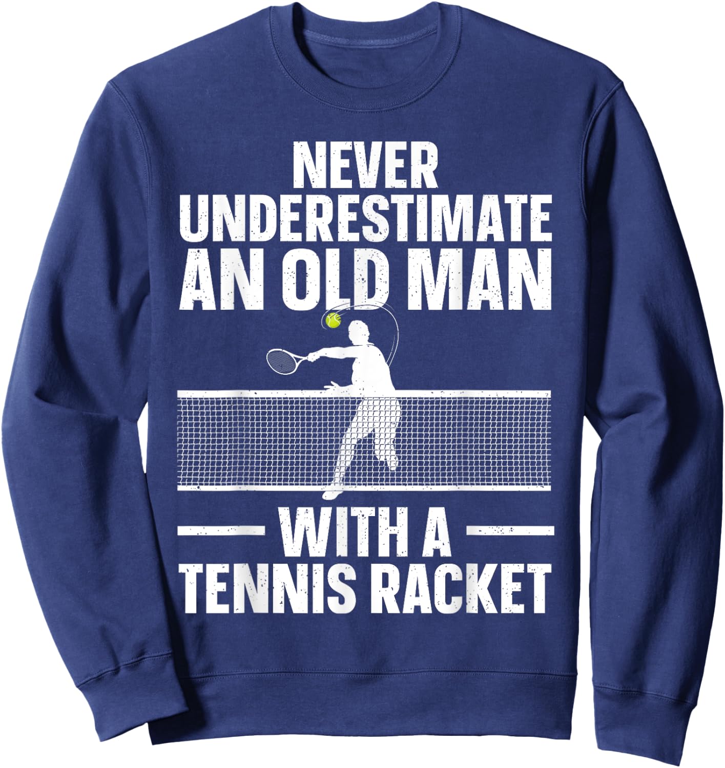 Best Tennis Art Grandpa Tennis Lover Tennis Player Sweatshirt - Sweatshirt | Navy