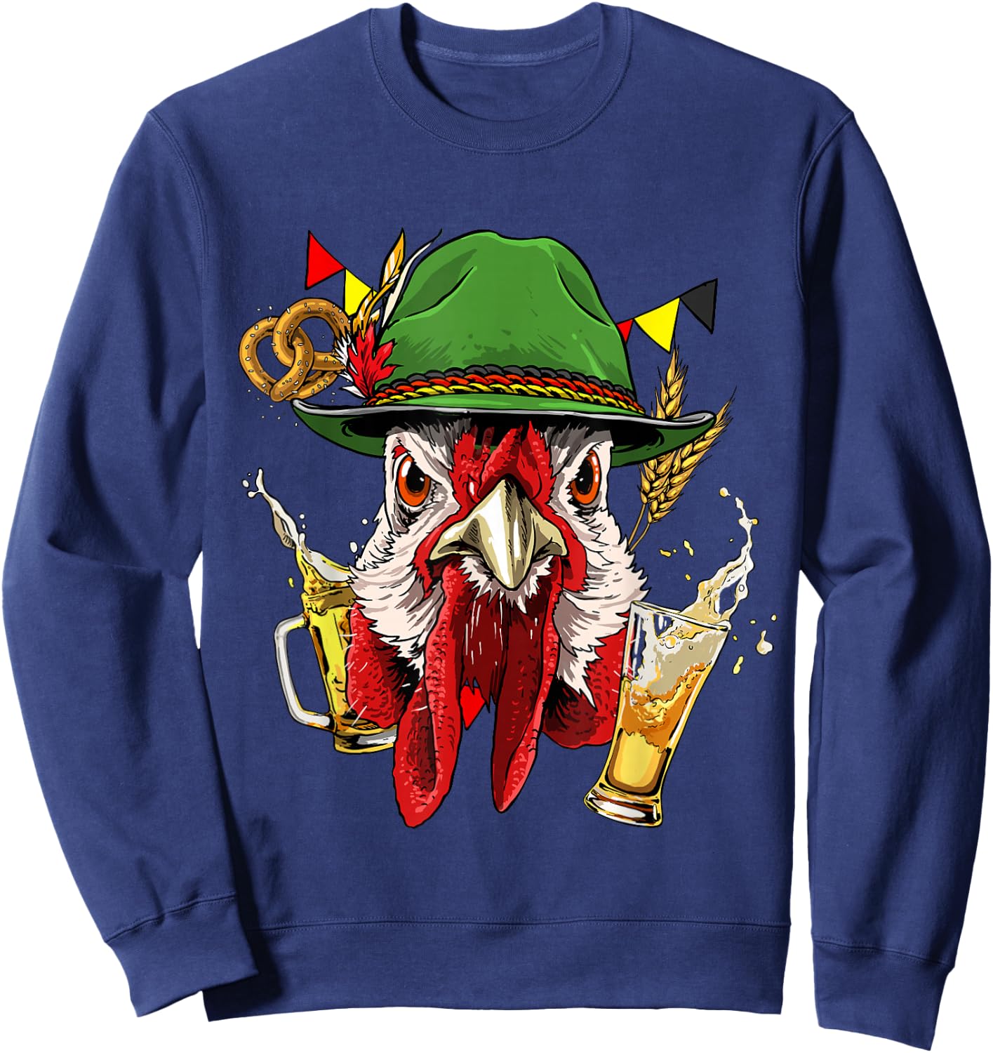 Chicken Germany Oktoberfest Party Beer Fest Chicken Lover Sweatshirt - Sweatshirt | Navy