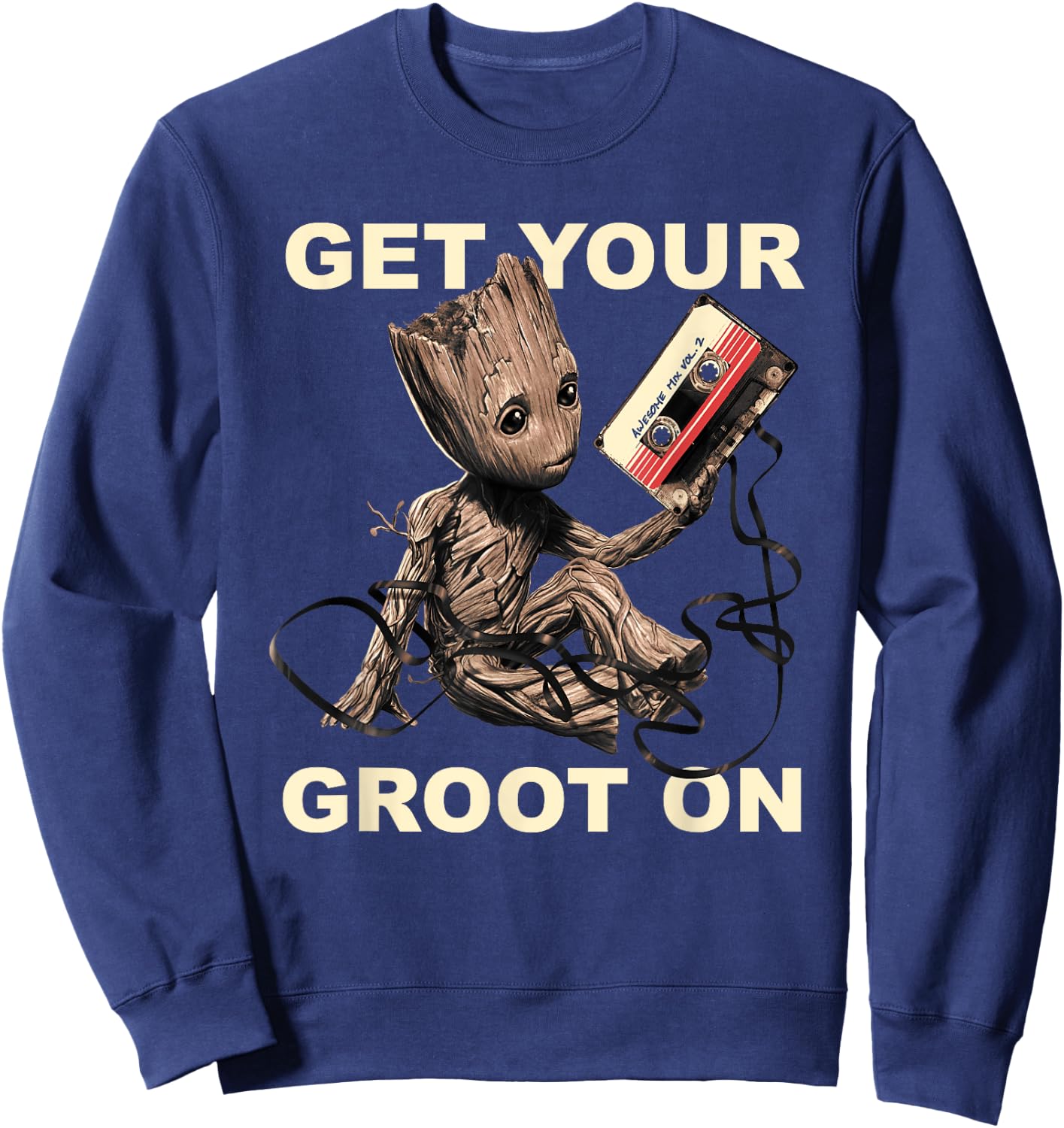 Guardians Of The Galaxy Vol.2 Get Your Groot On , black Sweatshirt - Sweatshirt | Navy