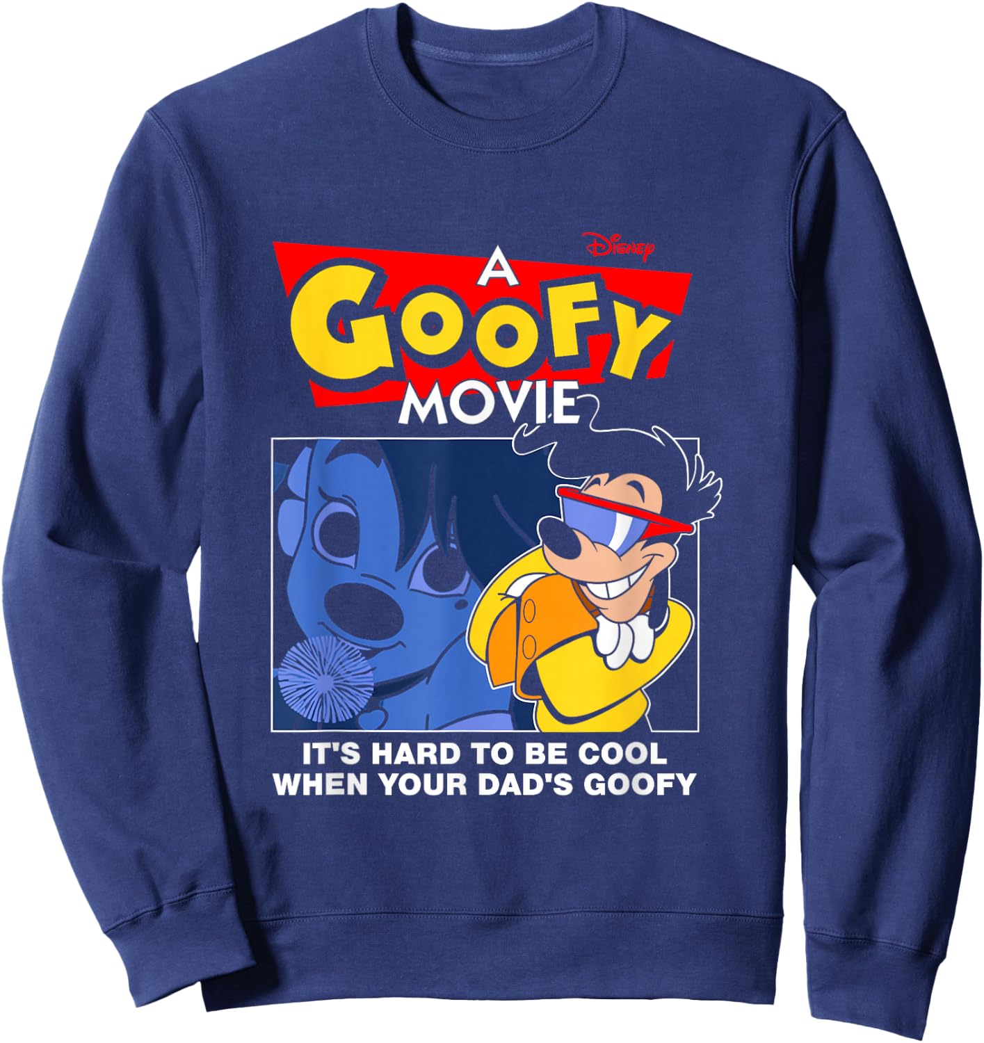Disney A Goofy Movie Be Cool Max Movie Poster Sweatshirt - Sweatshirt | Navy
