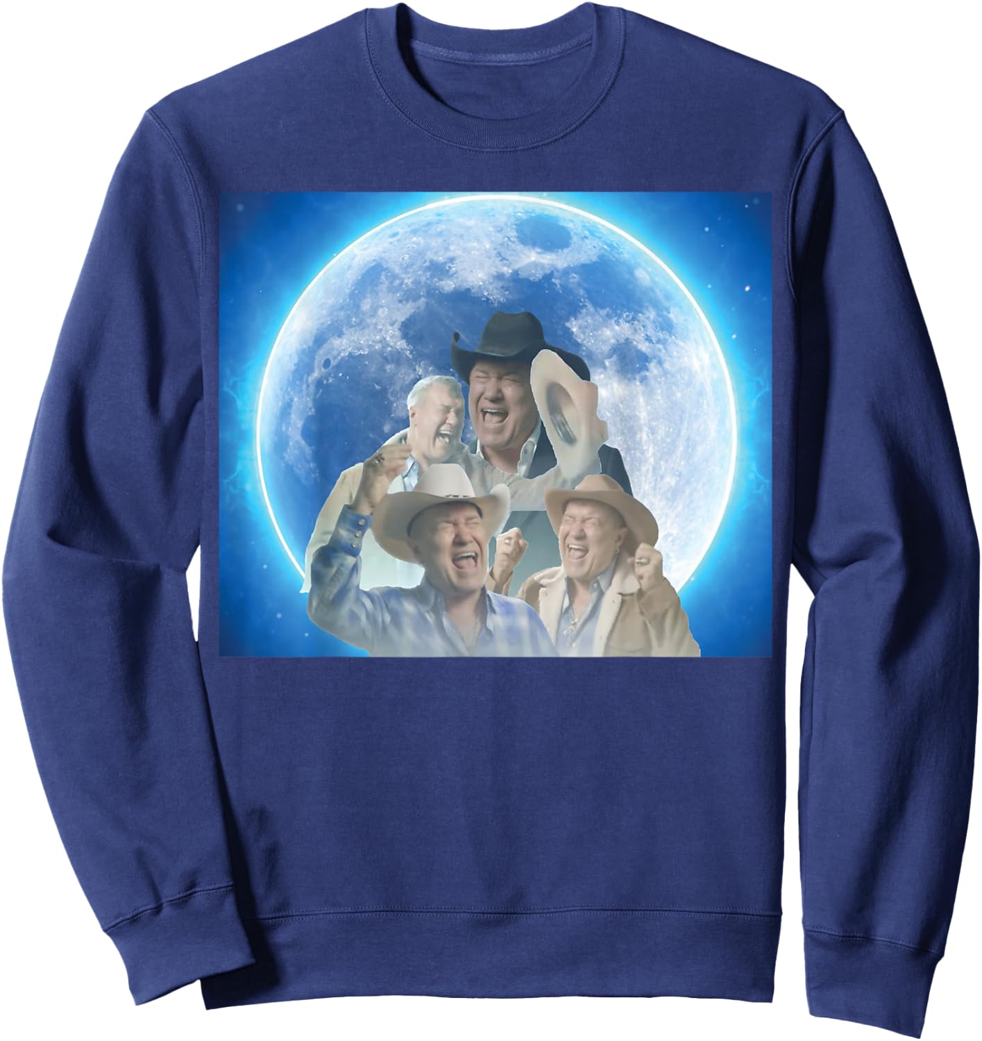 Screaming Cowboy Meme Sweatshirt - Sweatshirt | Navy