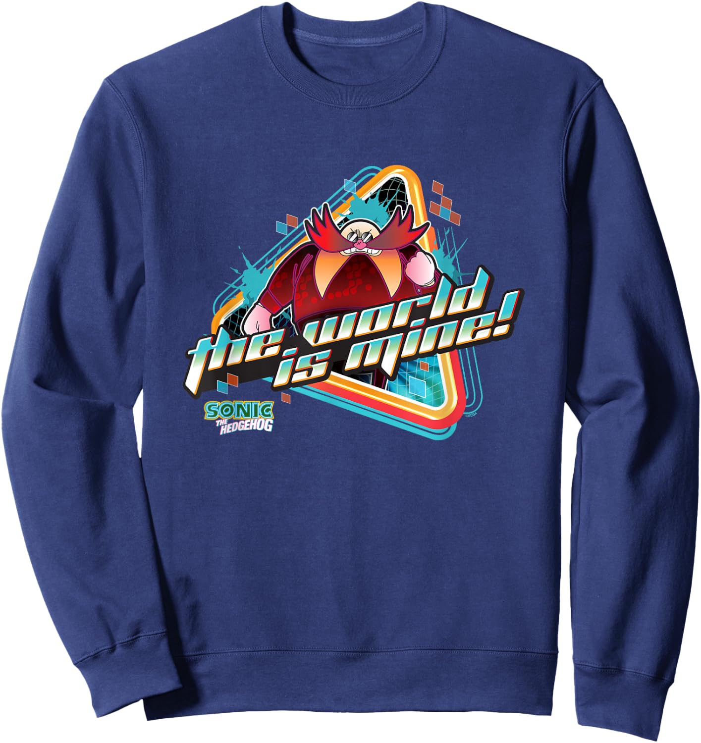 Sonic The Hedgehog The World Is Mine! Dr. Eggman Retro Sweatshirt - Sweatshirt | Navy