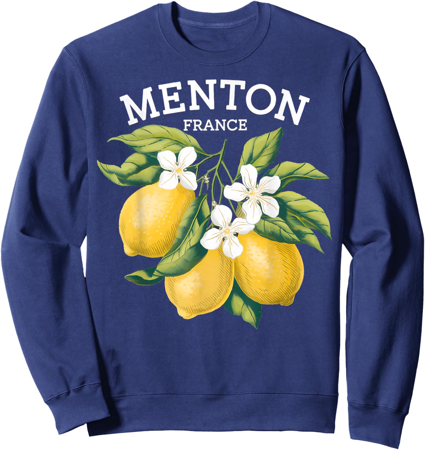 Menton France French Riviera , Black, S Sweatshirt - Sweatshirt | Navy