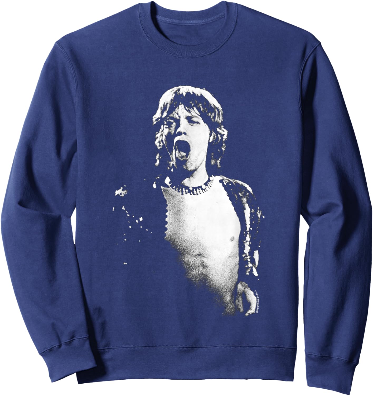 Mick Jagger 1971 Rolling Stones Live by Everard Smith , Black, S Sweatshirt - Sweatshirt | Navy