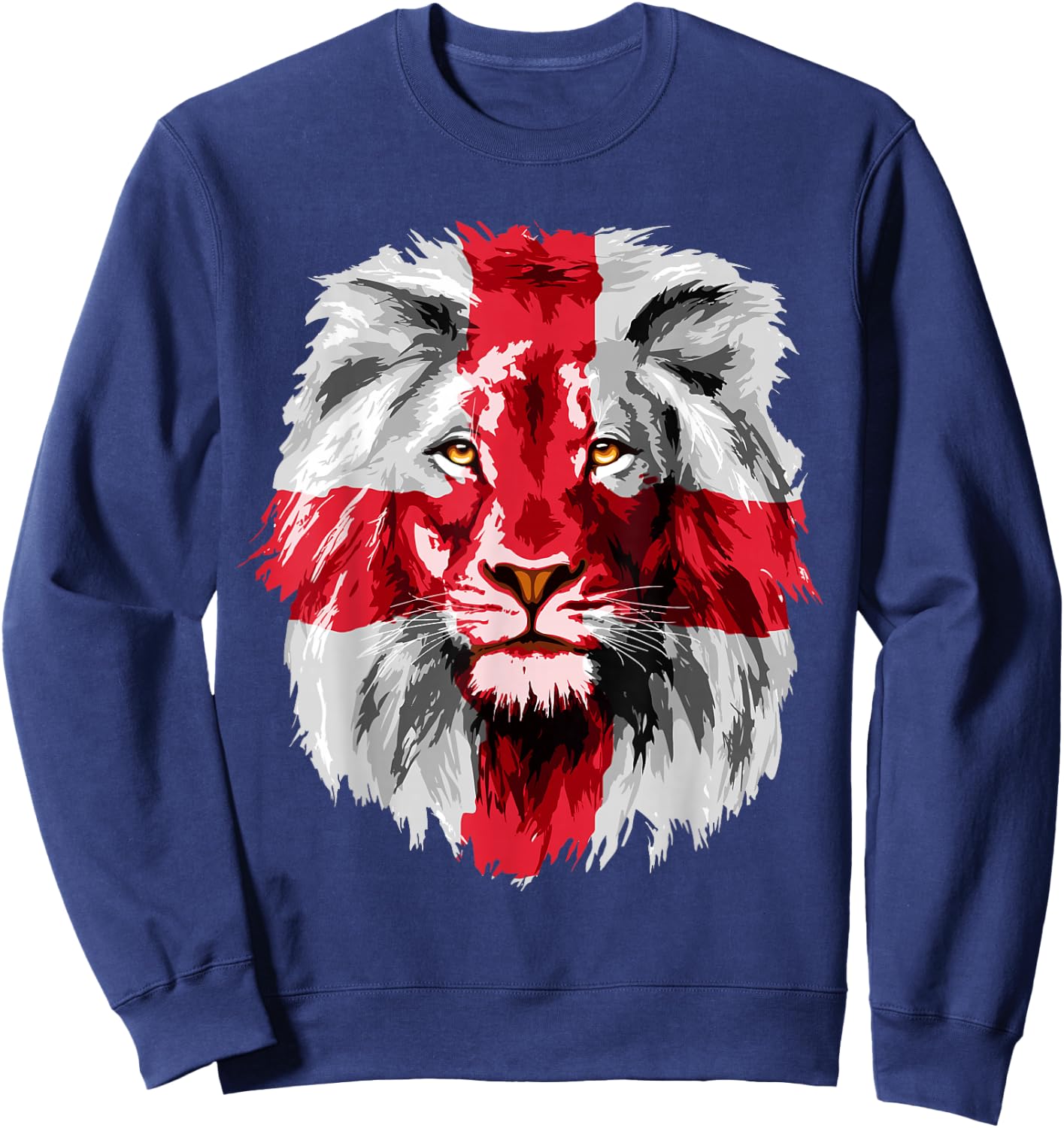 England National Flag Lion Face English England Flag , Black, S Sweatshirt - Sweatshirt | Navy