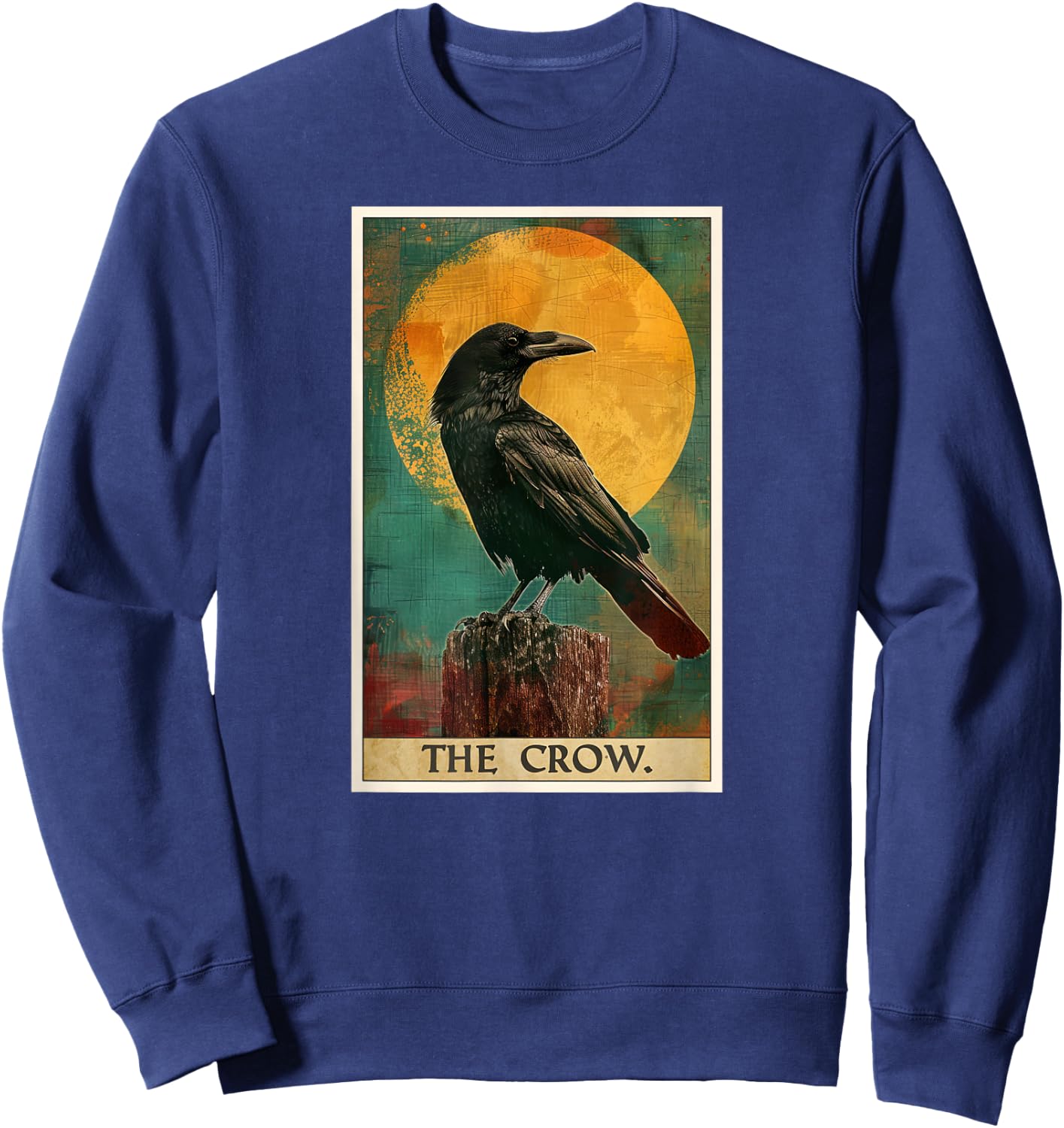 Crow Tarot Card Crows Crow Sweatshirt - Sweatshirt | Navy