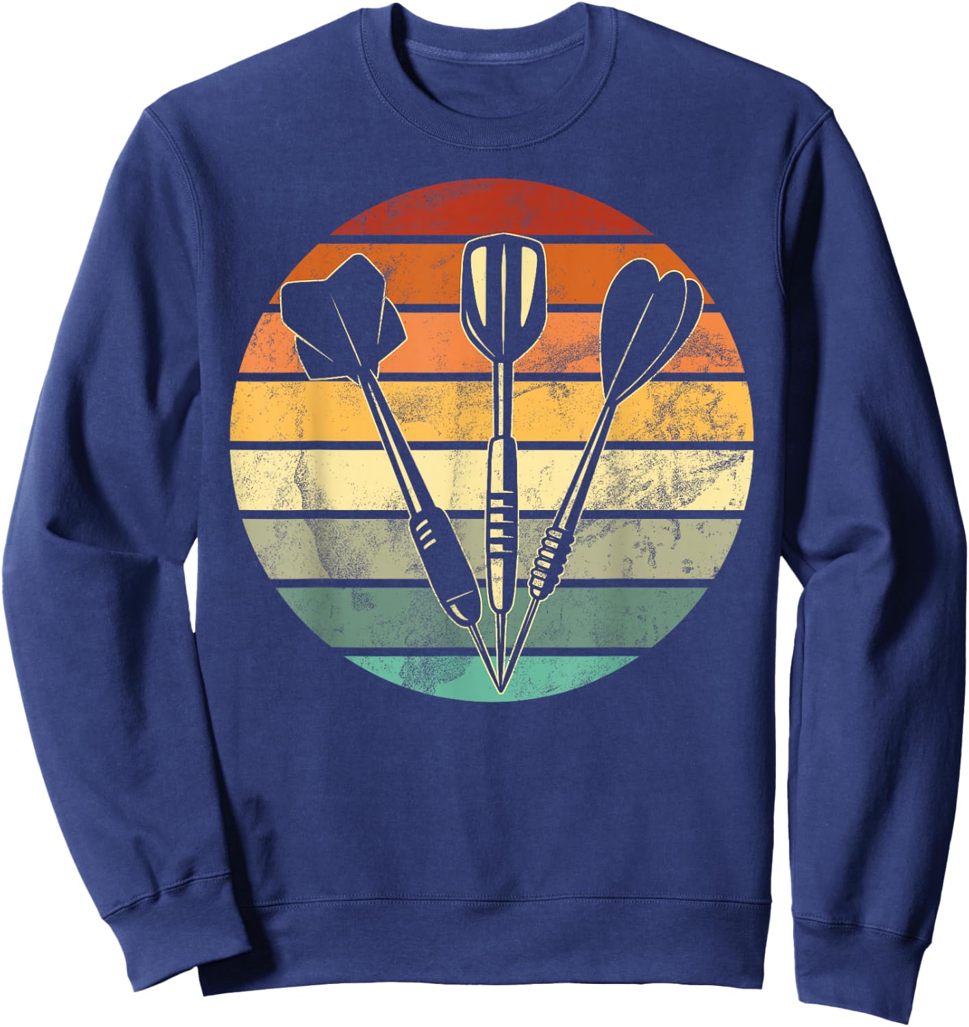 Retro Dartboard 180 Men's , black Sweatshirt - Sweatshirt | Navy