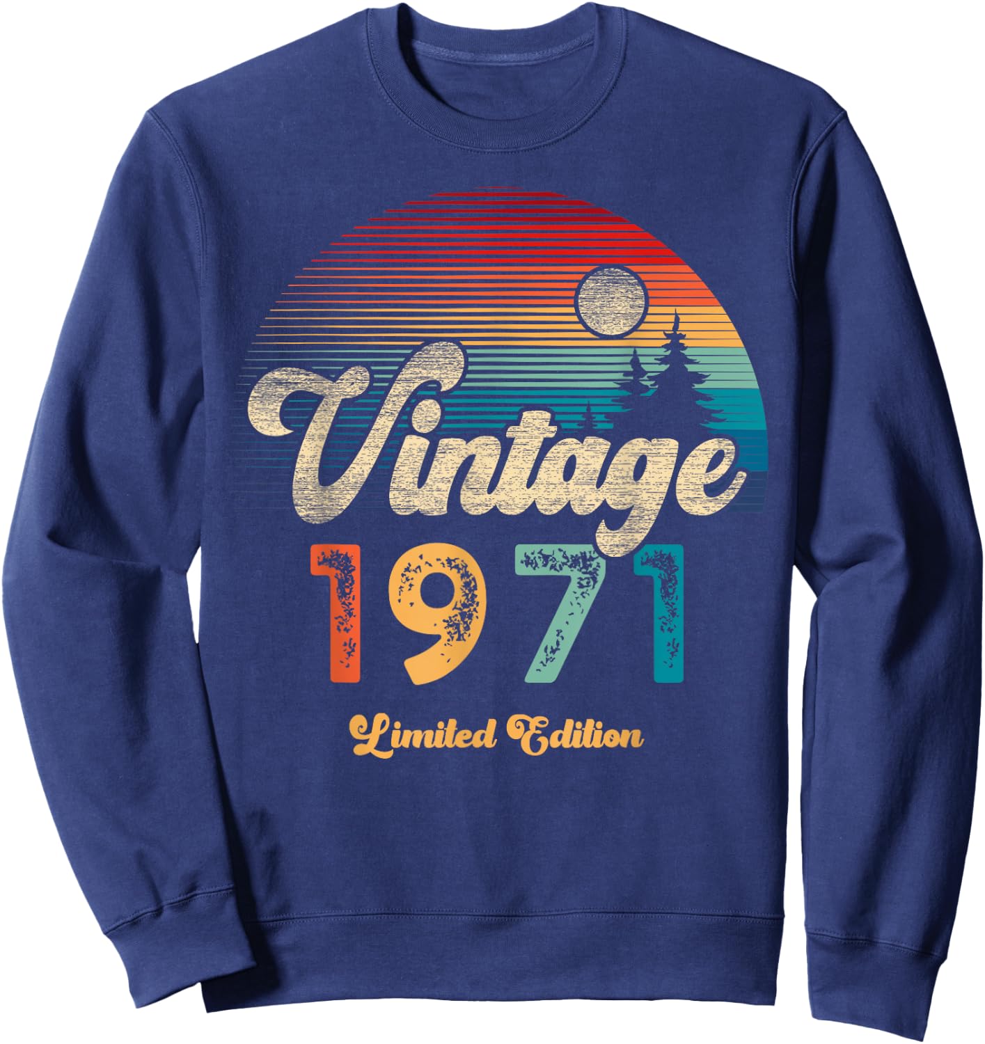 Vintage 1971 Limited Edition Sunset 54th Anniversary Sweatshirt - Sweatshirt | Navy