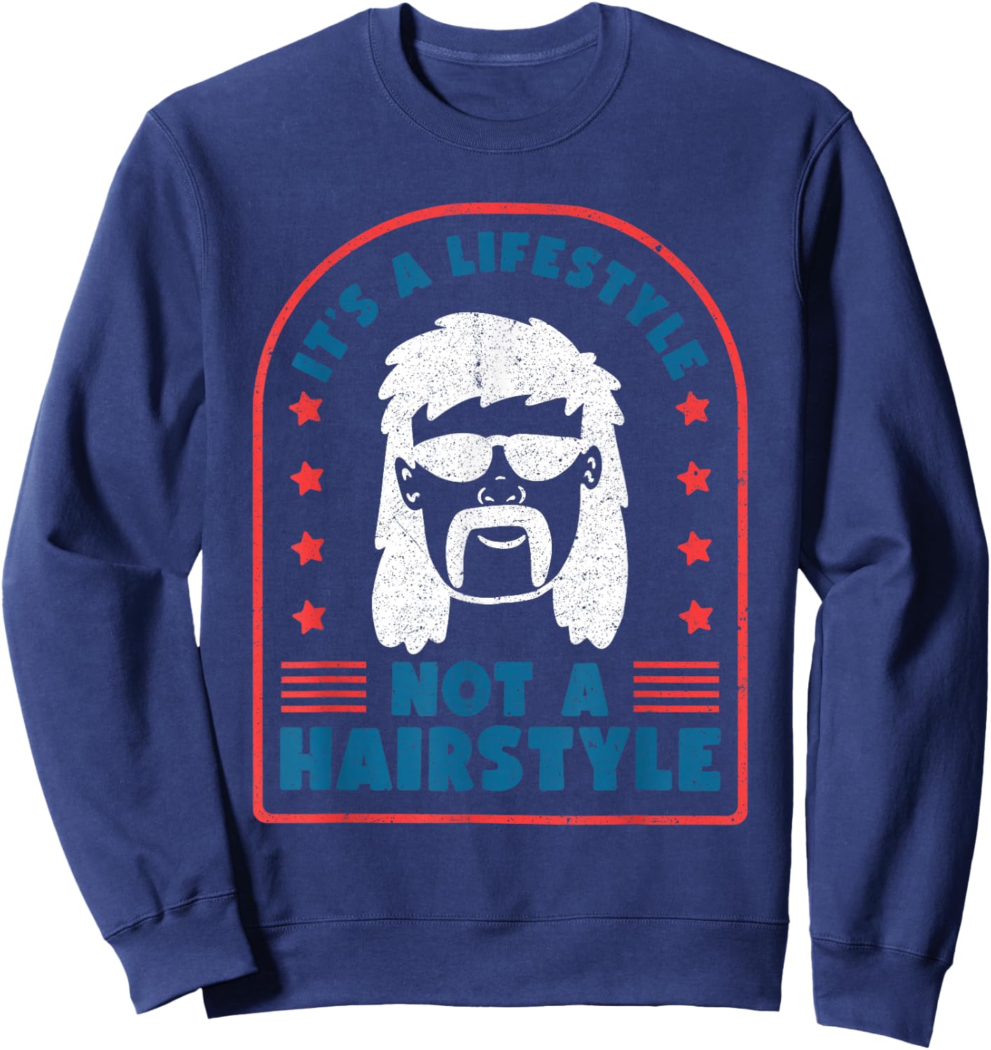 It's A Lifestyle Not A Hairstyle - Mullet Pride Sweatshirt - Sweatshirt | Navy