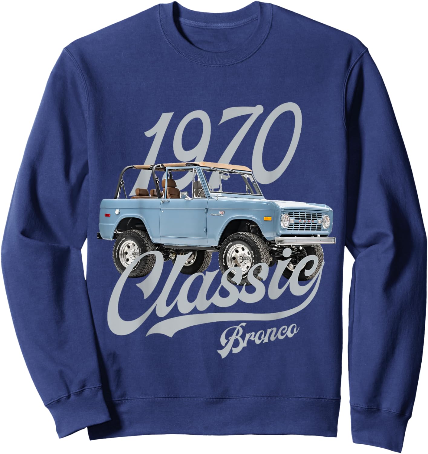 Classic bronco 1970 blue white Sweatshirt - Sweatshirt | Navy
