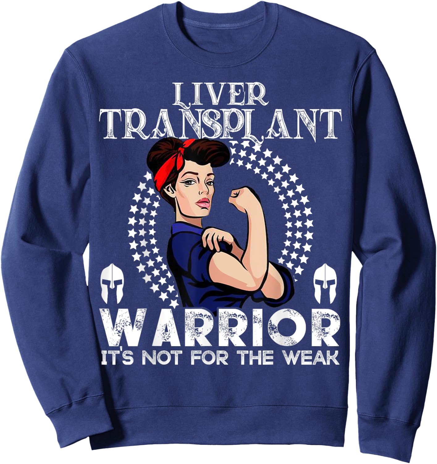 Liver transplant women Warrior Awareness Gift Sweatshirt - Sweatshirt | Navy