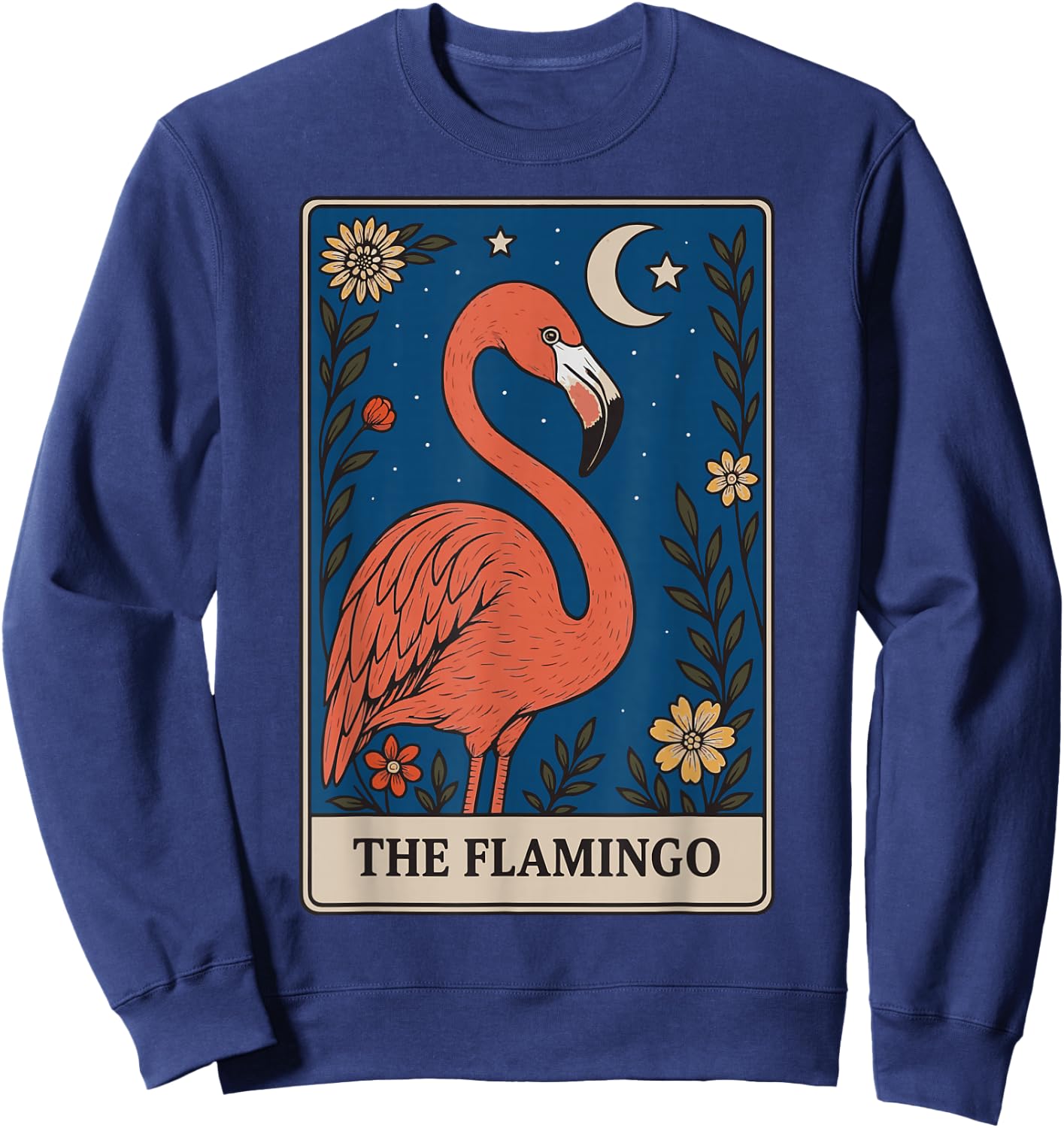 The Flamingo Tarot Card Sweatshirt - Sweatshirt | Navy