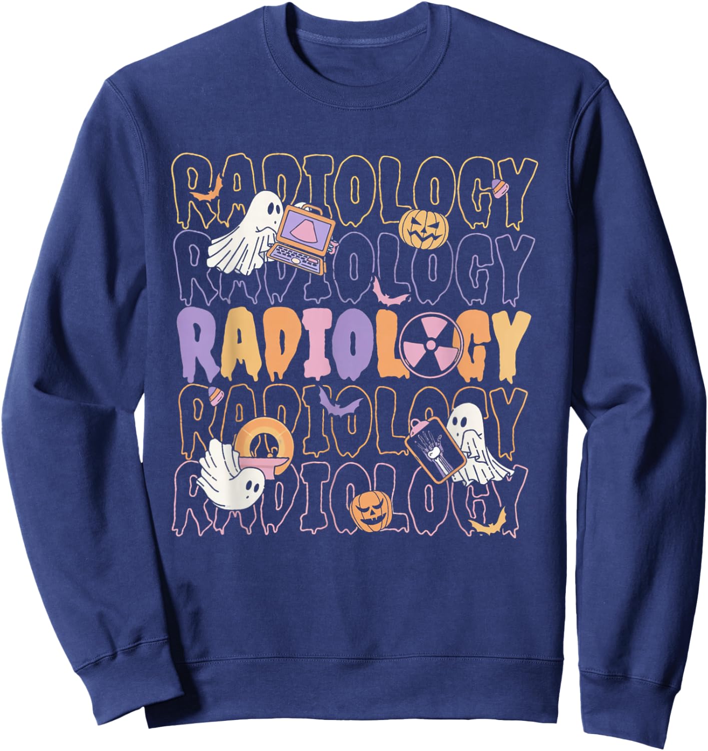 Halloween Radiology Fall Autumn RAD Tech X-ray Technologist Sweatshirt - Sweatshirt | Navy