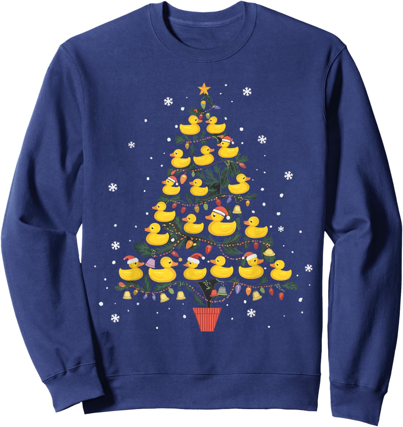 Rubber Duck Christmas Tree Sweatshirt - Sweatshirt | Navy