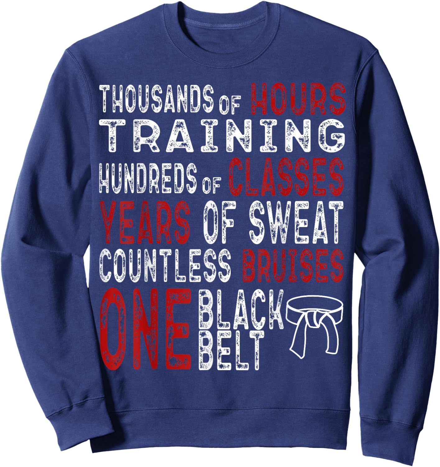 Black Belt Taekwondo Gifts Mixed Martial Arts Training Cool Sweatshirt - Sweatshirt | Navy