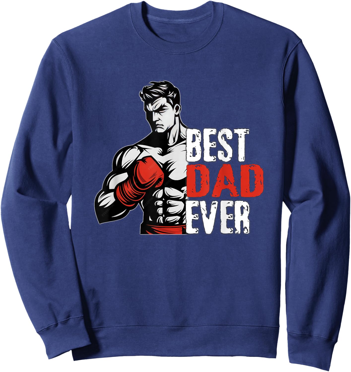 Boxing shirt for father, boxing costume for father birthday Sweatshirt - Sweatshirt | Navy