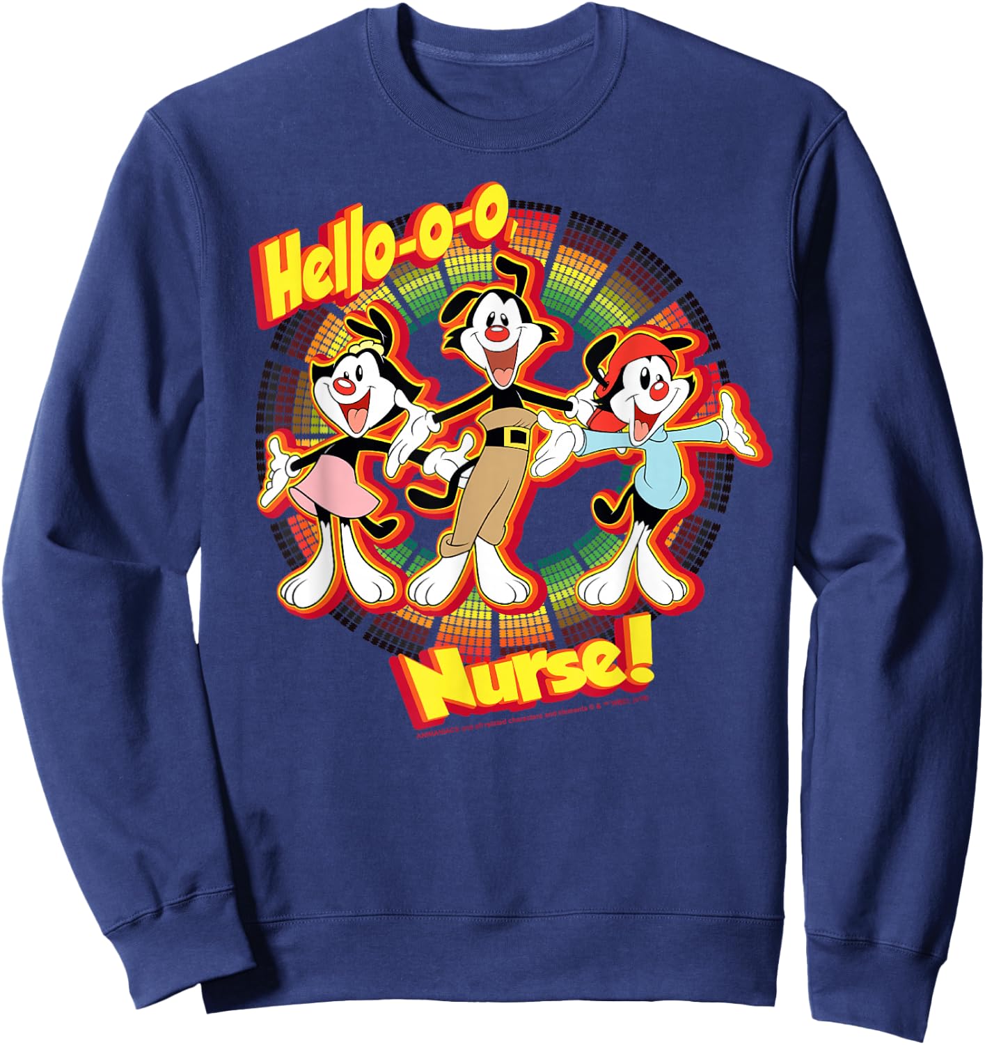 Animaniacs Group Shot Hello-o-o Nurse Sweatshirt - Sweatshirt | Navy