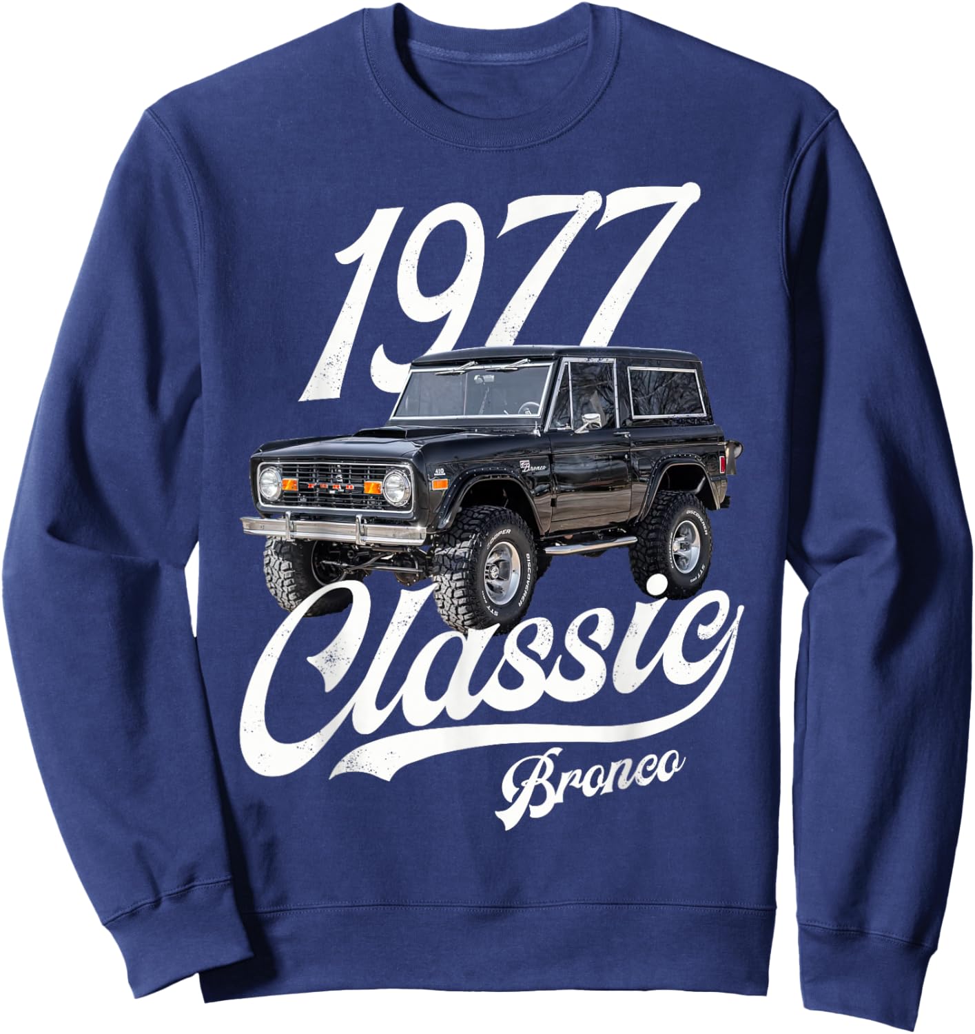 Classic bronco 1977 Black , Small Sweatshirt - Sweatshirt | Navy