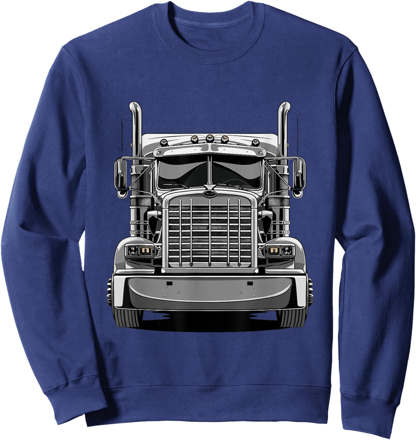 Semi Truck Driver Sweatshirt - Sweatshirt | Navy