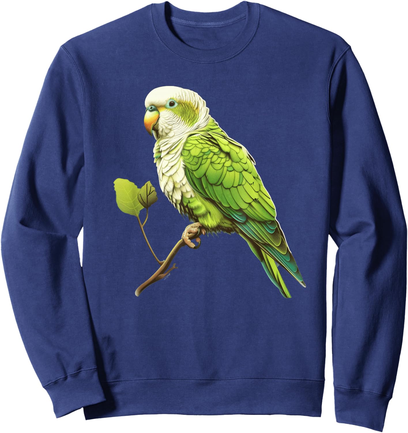 Monk Parakeet Round Image Sweatshirt - Sweatshirt | Navy