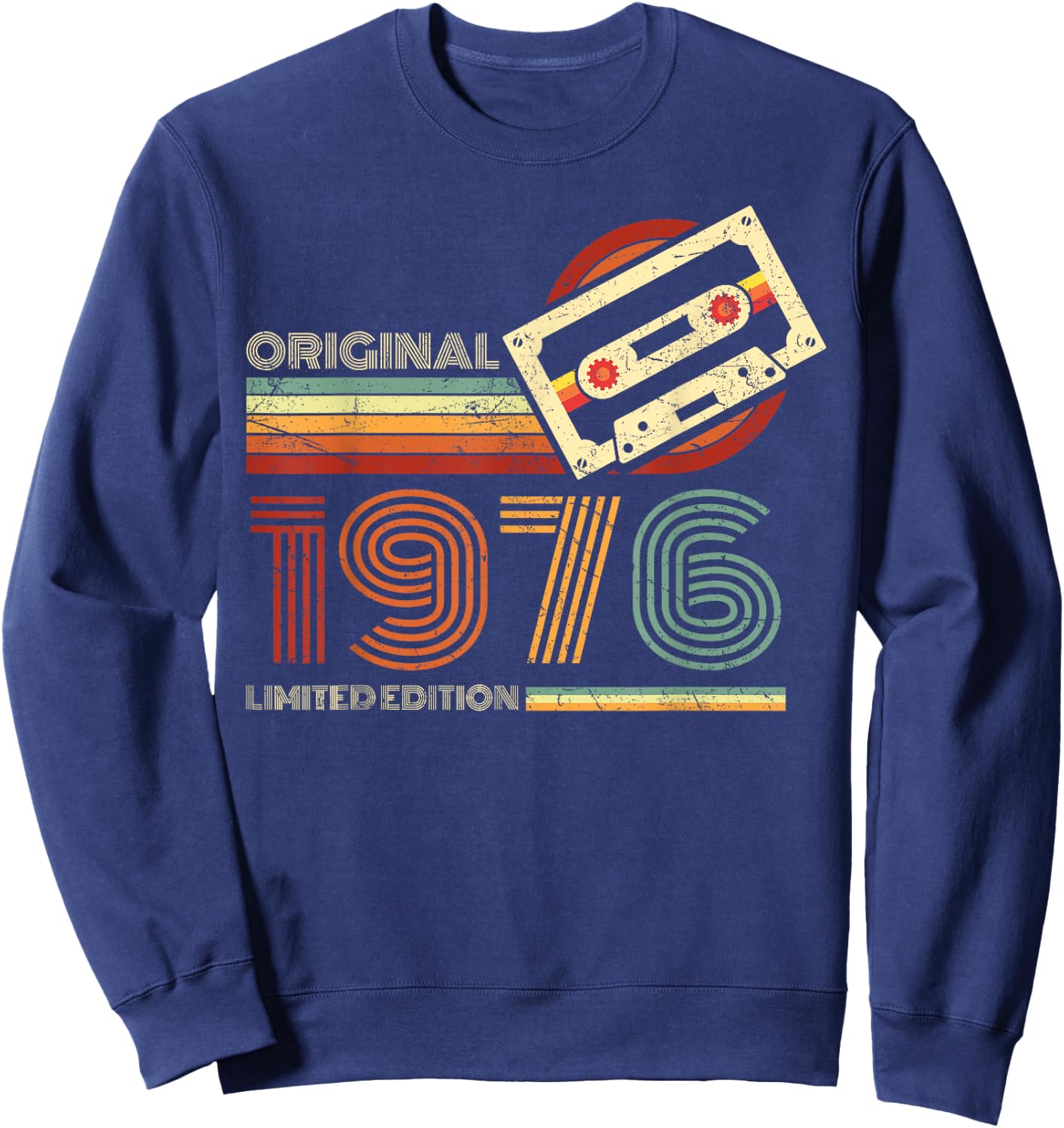 Vintage 1976 Retro Birthday Shirt 50th Birthday Sweatshirt - Sweatshirt | Navy
