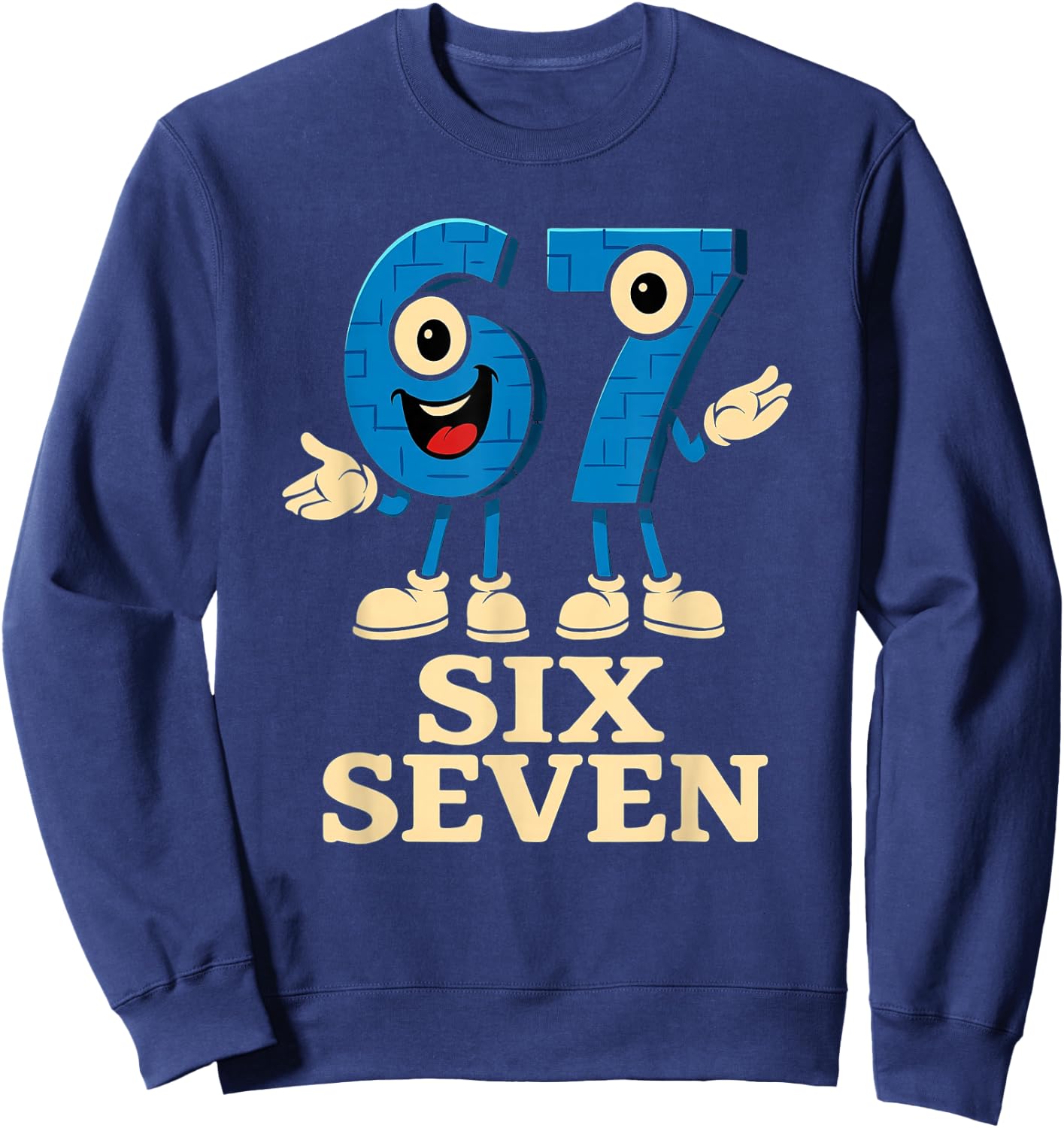 Kinder Meme 67 Six Seven 6 7 Sweatshirt - Sweatshirt | Navy