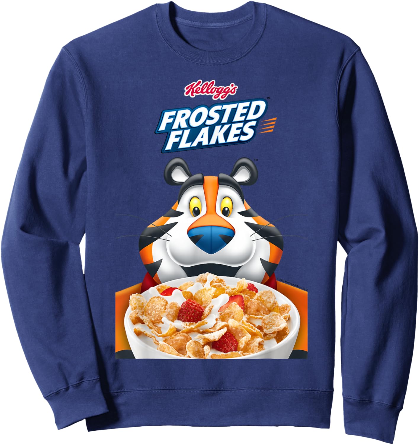 Kellogg's Frosties Tony the Tiger Frosted Cereal Bowl , Blue, S Sweatshirt - Sweatshirt | Navy