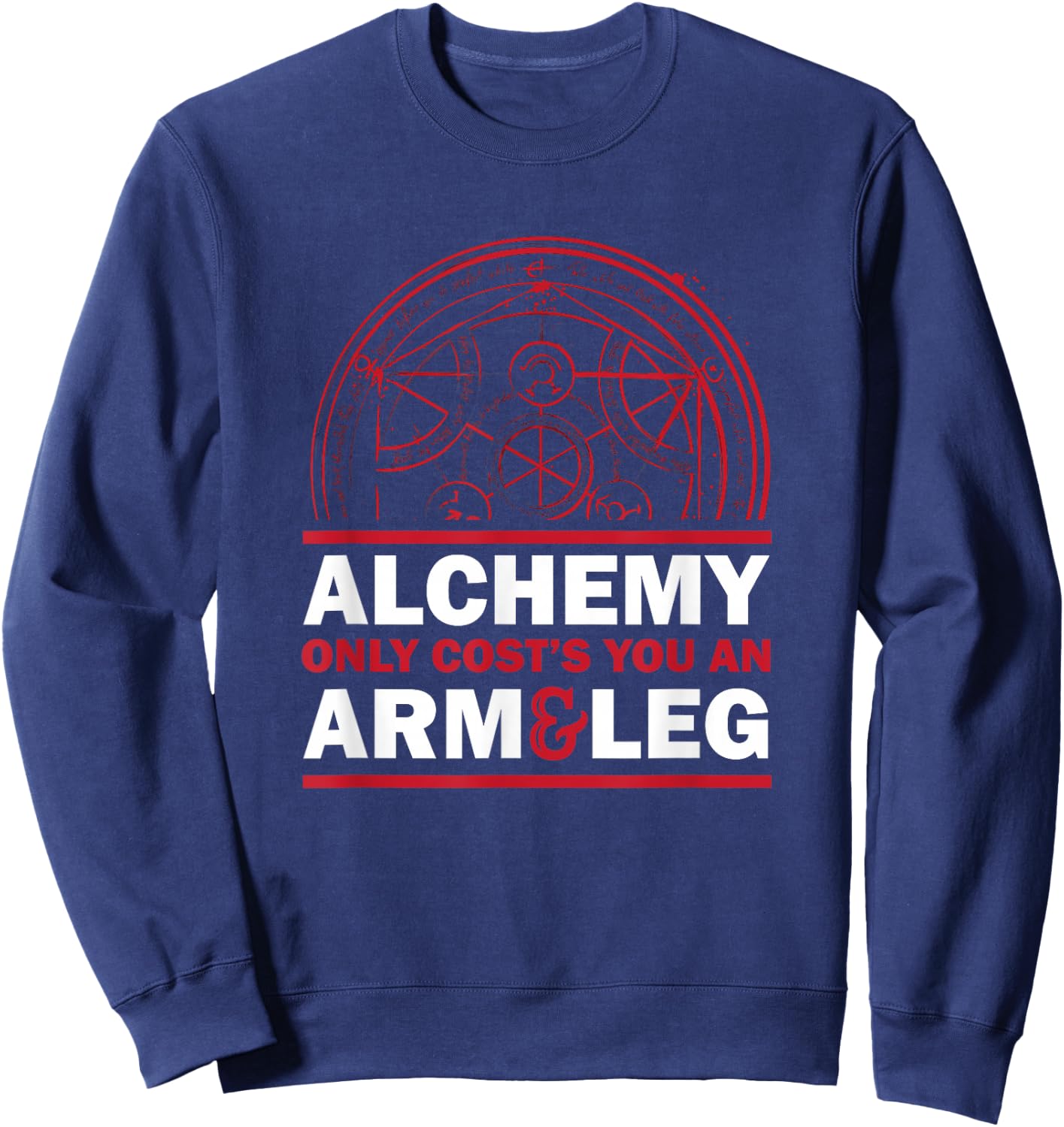 Alchemist Anime T Shirt Otaku Weeaboo Sweatshirt - Sweatshirt | Navy