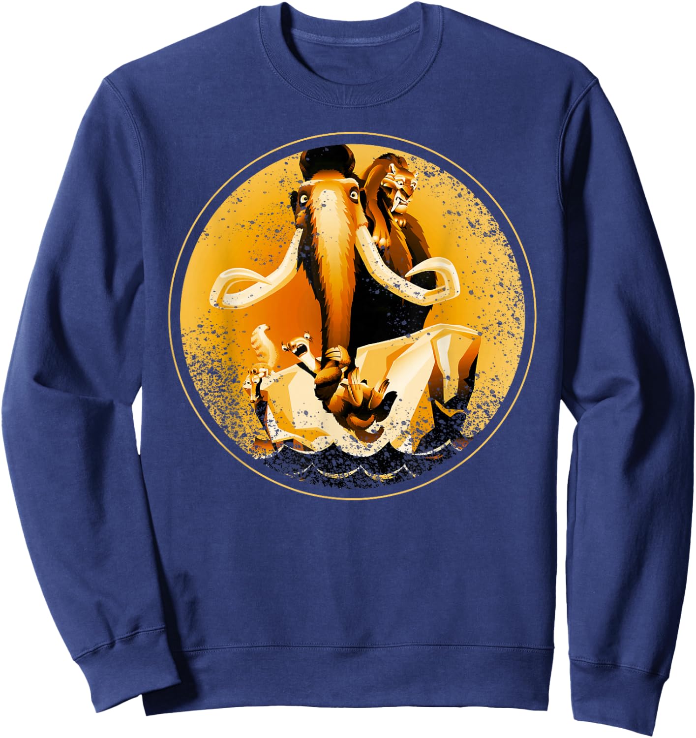 Ice Age Manfred Diego Sid and Scrat Sepia Sweatshirt - Sweatshirt | Navy