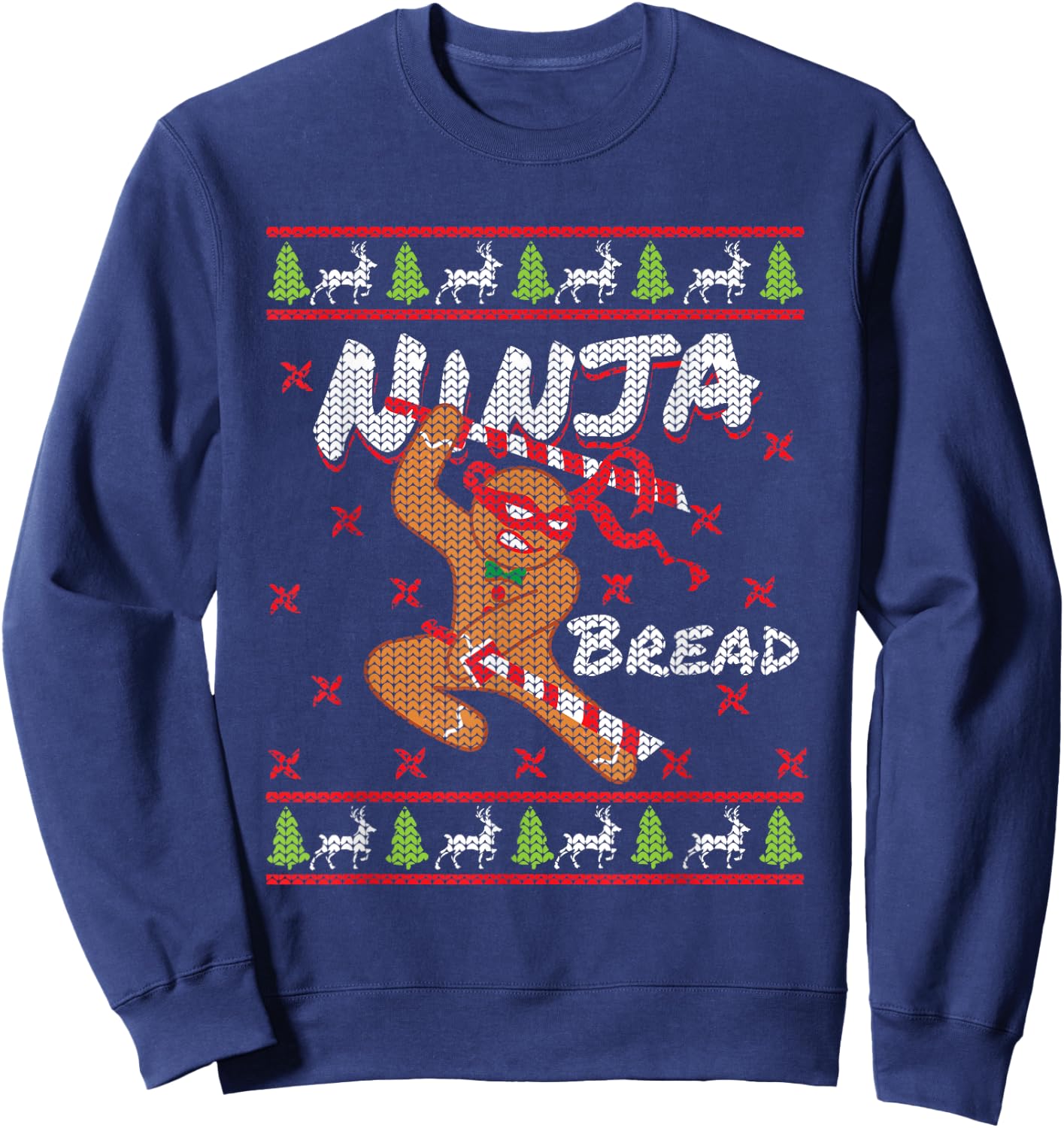 Ninjabread Man Gingerbread - Ninja Gift Ginjas Christmas Sweatshirt - Sweatshirt | Navy