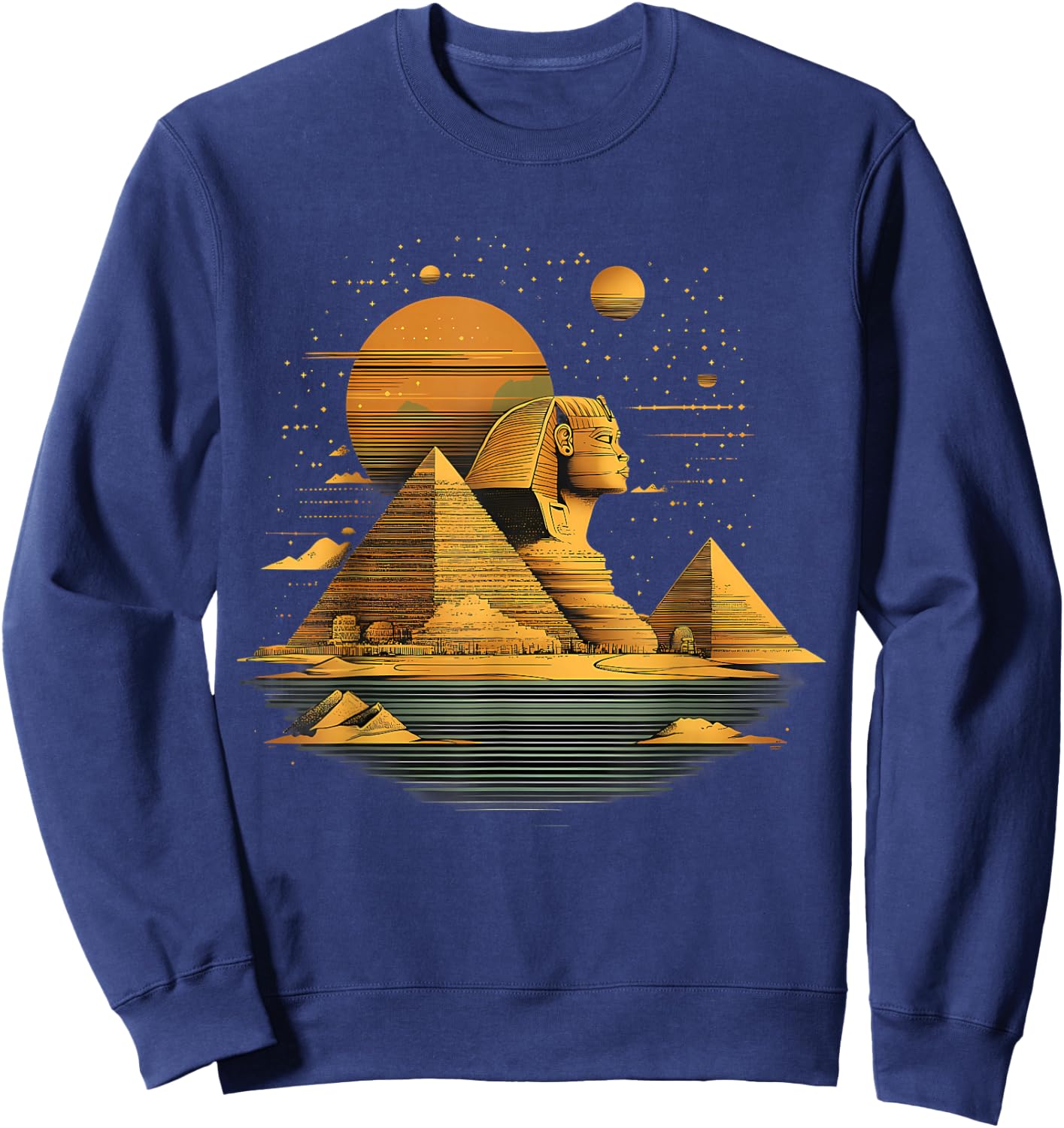 Égypte ancienne Pyramide Sphinx de Toutankhamon Mythologie de l'Égypte Sweatshirt - Sweatshirt | Navy