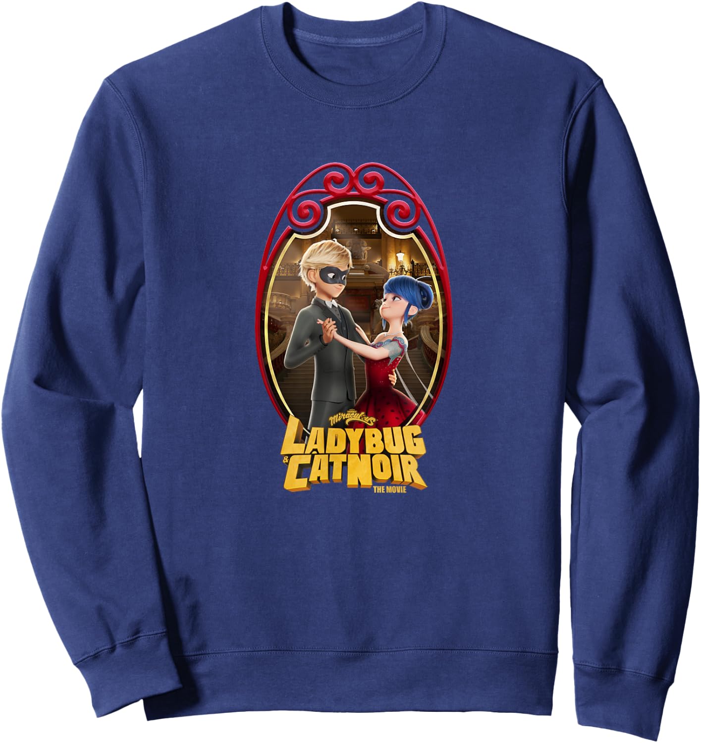 Miraculous Ladybug and Cat Noir The Movie Ball Dancing Sweatshirt - Sweatshirt | Navy