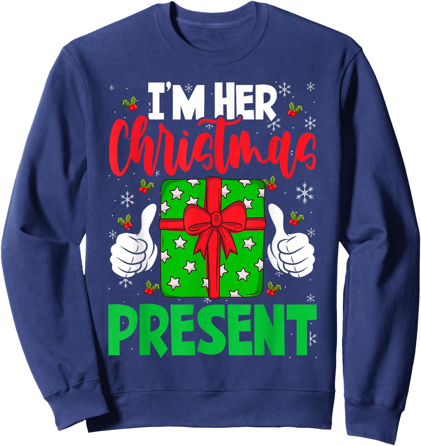 Funny Matching Couples Christmas His And Hers Sweatshirt - Sweatshirt | Navy