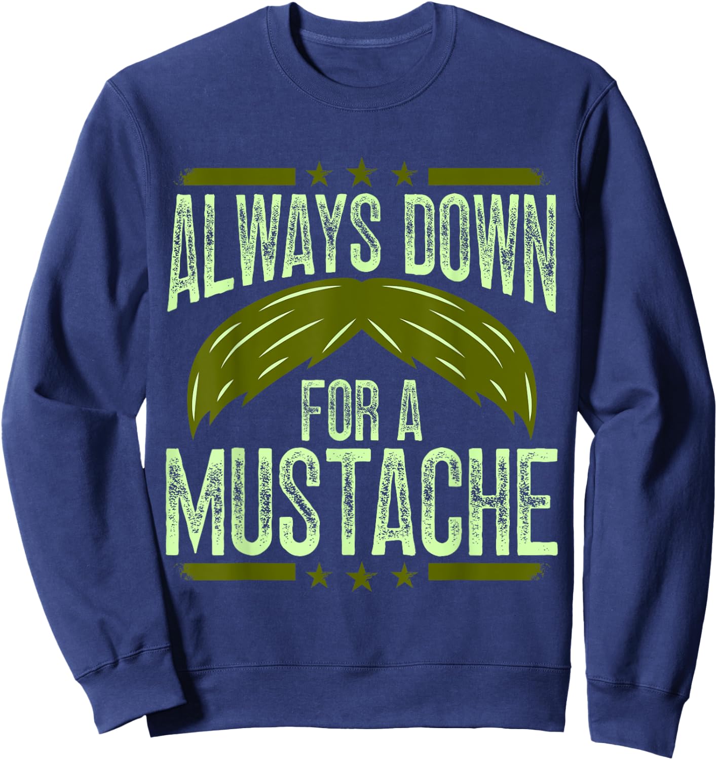 Mustache Stache Sweatshirt - Sweatshirt | Navy