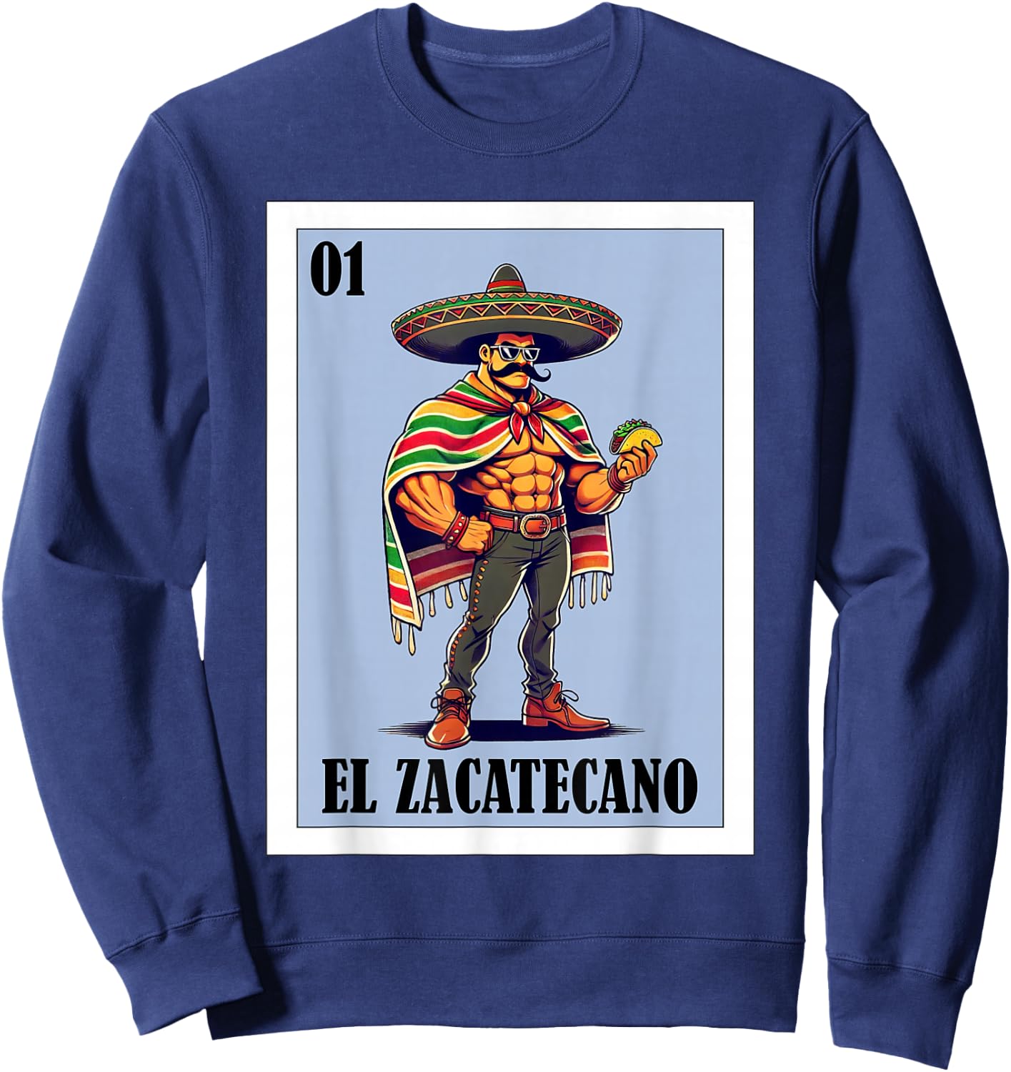 Funny Zacatecas Mexican Design - El Zacatecano Sweatshirt - Sweatshirt | Navy