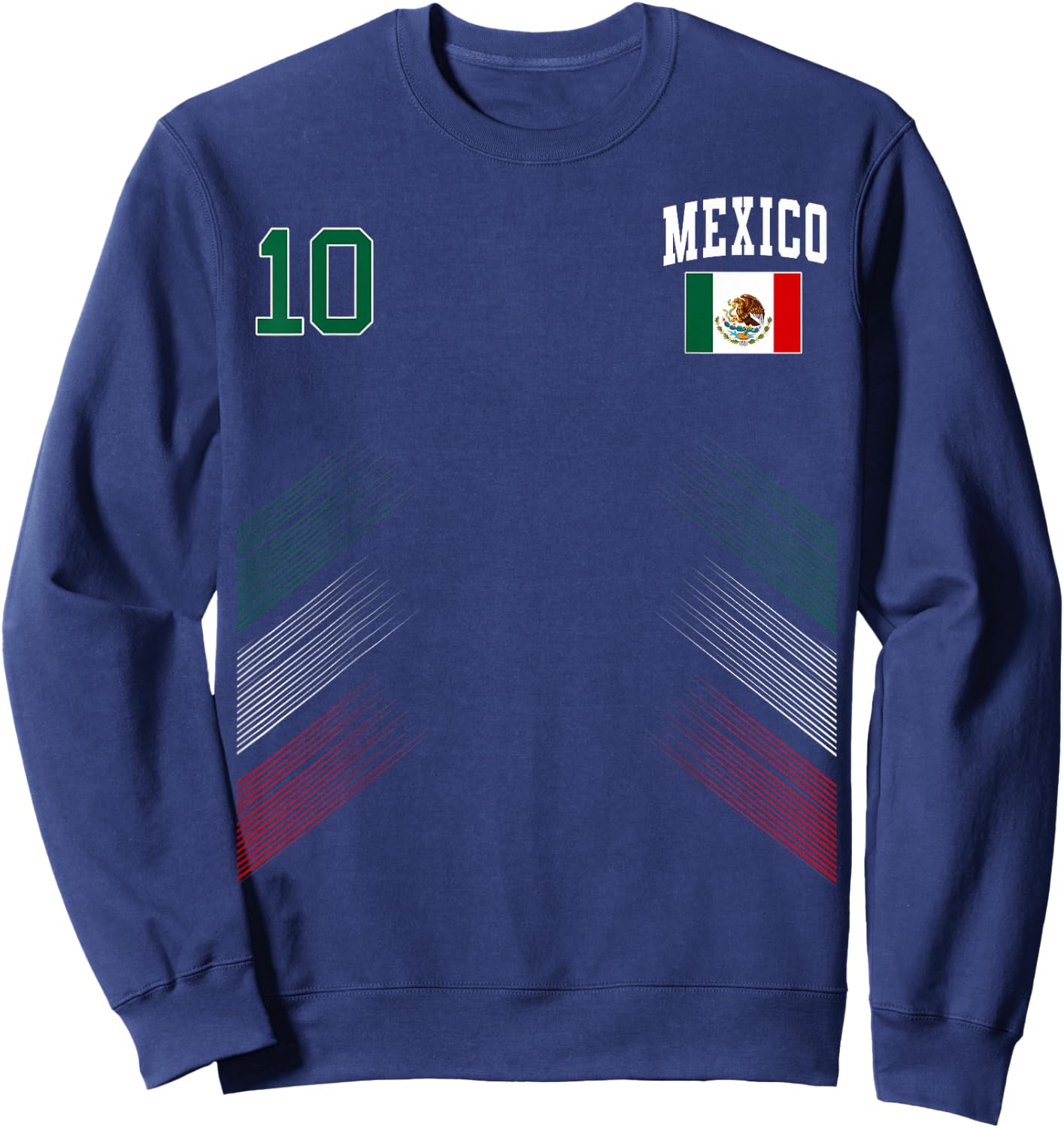Mexiko-Flagge, mexikanischer Stolzliebhaber Sweatshirt - Sweatshirt | Navy