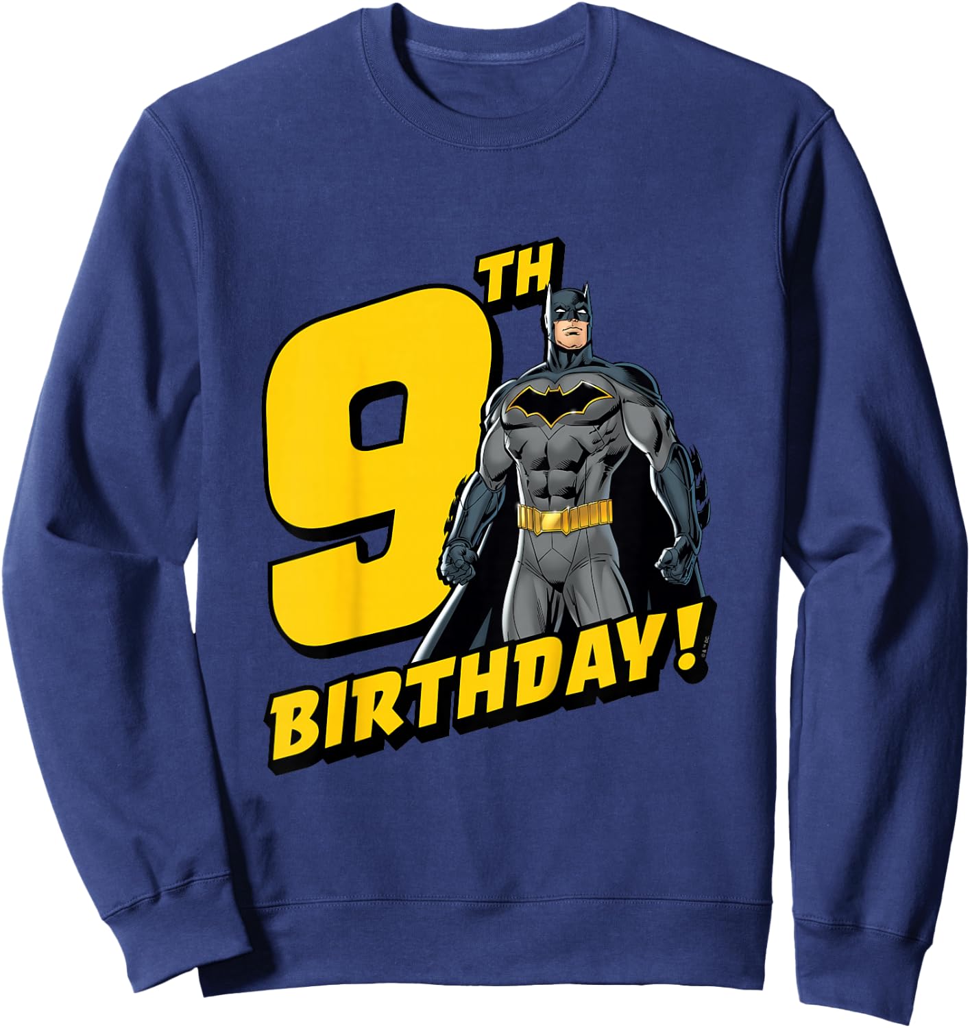 Kids Batman 9th Birthday Sweatshirt - Sweatshirt | Navy