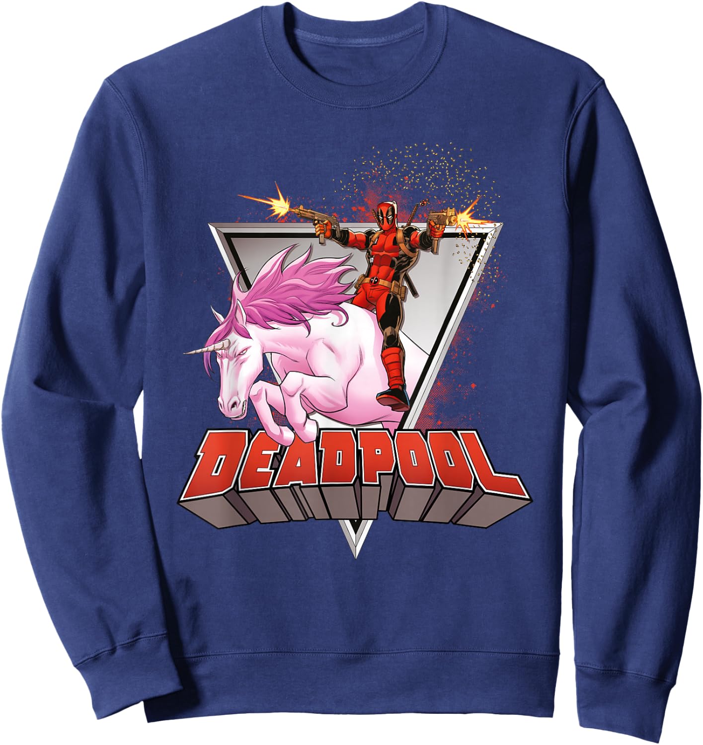 Deadpool Rides a Unicorn Sweatshirt - Sweatshirt | Navy