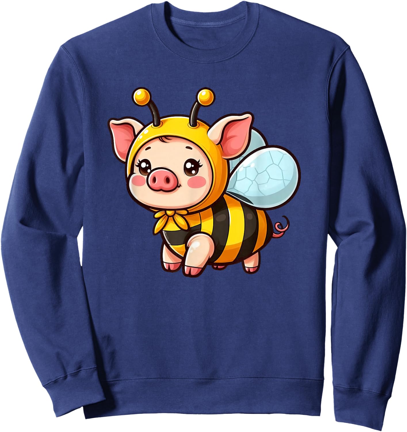 Mini Pig Bee Pet Funny Animal Sweatshirt - Sweatshirt | Navy